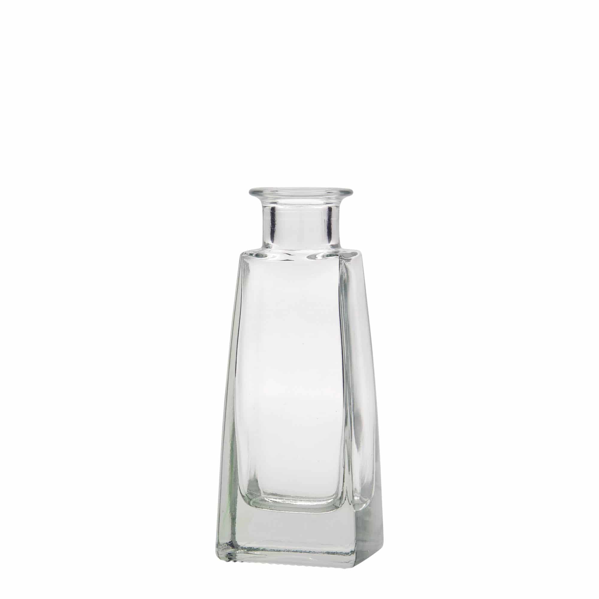 100 ml glazen fles 'Timmy', rechthoekig, opening: kurk 100 ml glazen fles 'Timmy', rechthoekig, opening: kurk