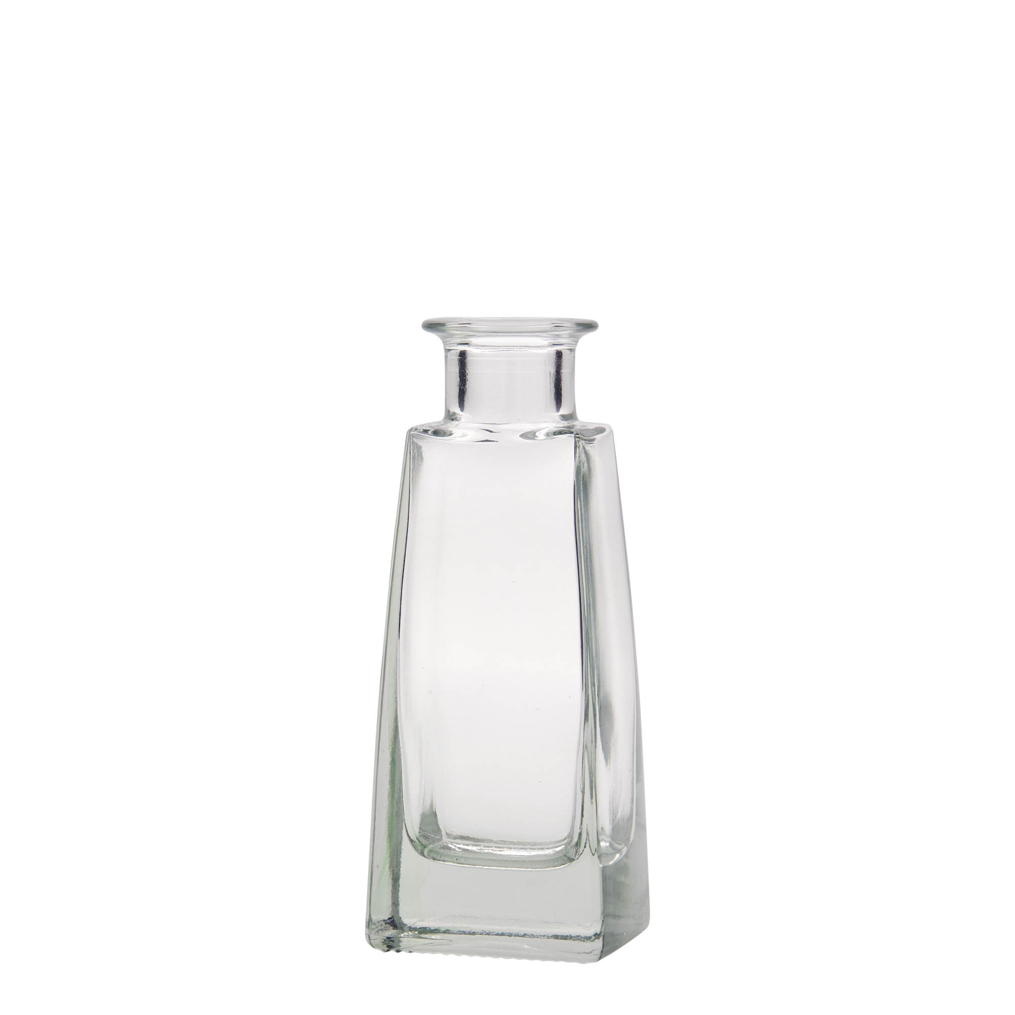 100 ml glazen fles 'Timmy', rechthoekig, opening: kurk 100 ml glazen fles 'Timmy', rechthoekig, opening: kurk