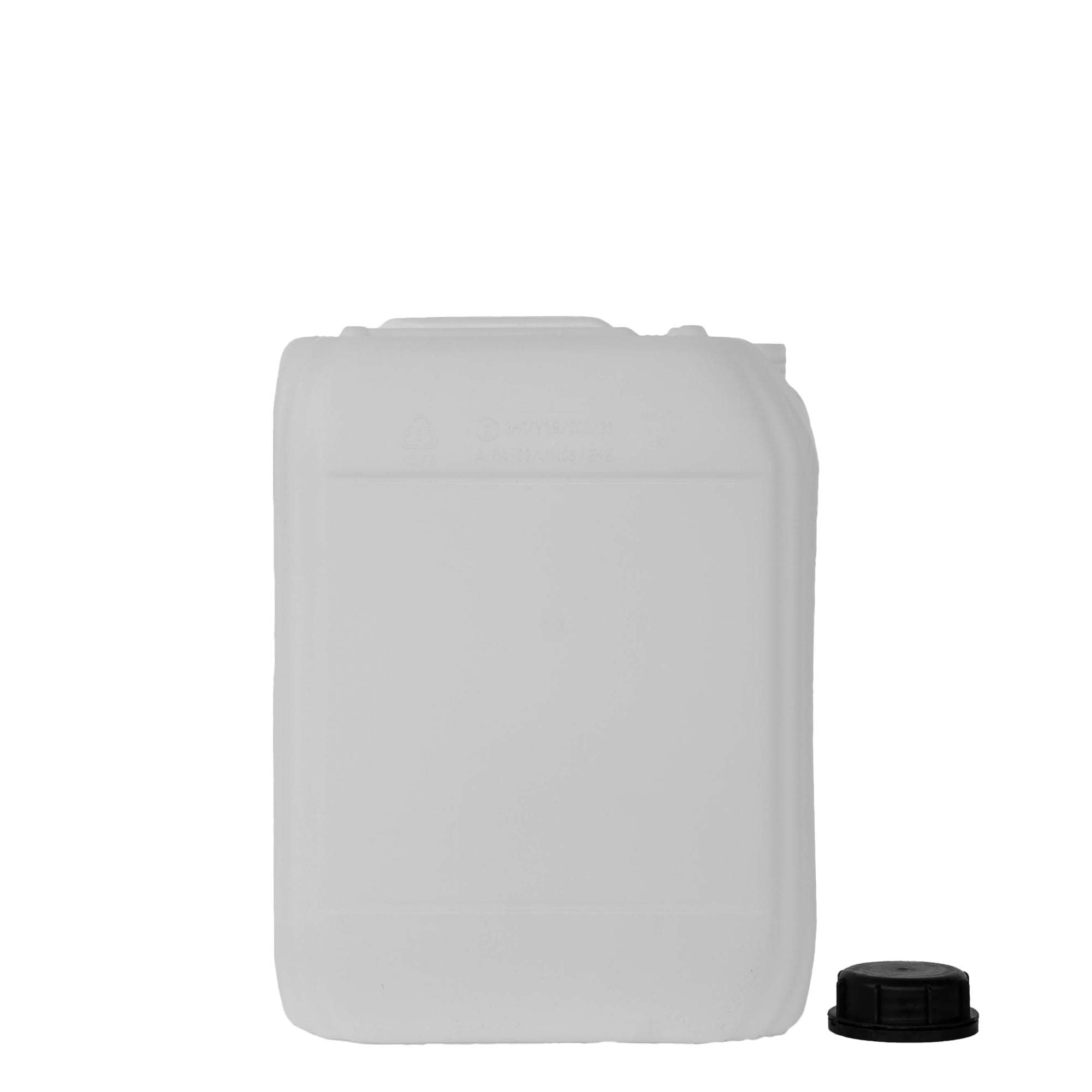 20 l kanister, rechthoekig, HDPE-kunststof, naturel, opening: ND 60