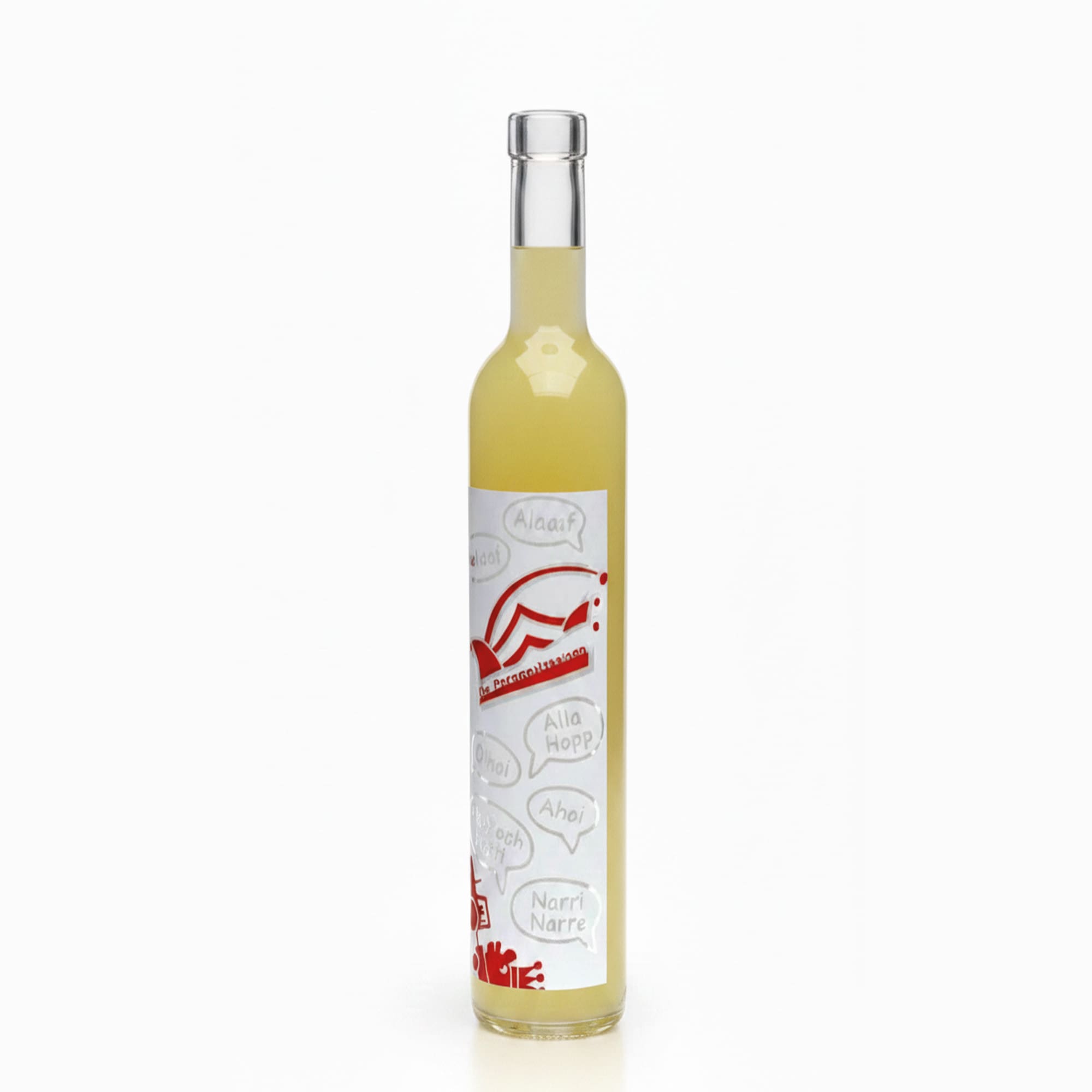 500 ml glazen fles Maximo bedrukt 'Carnaval', opening: kurk