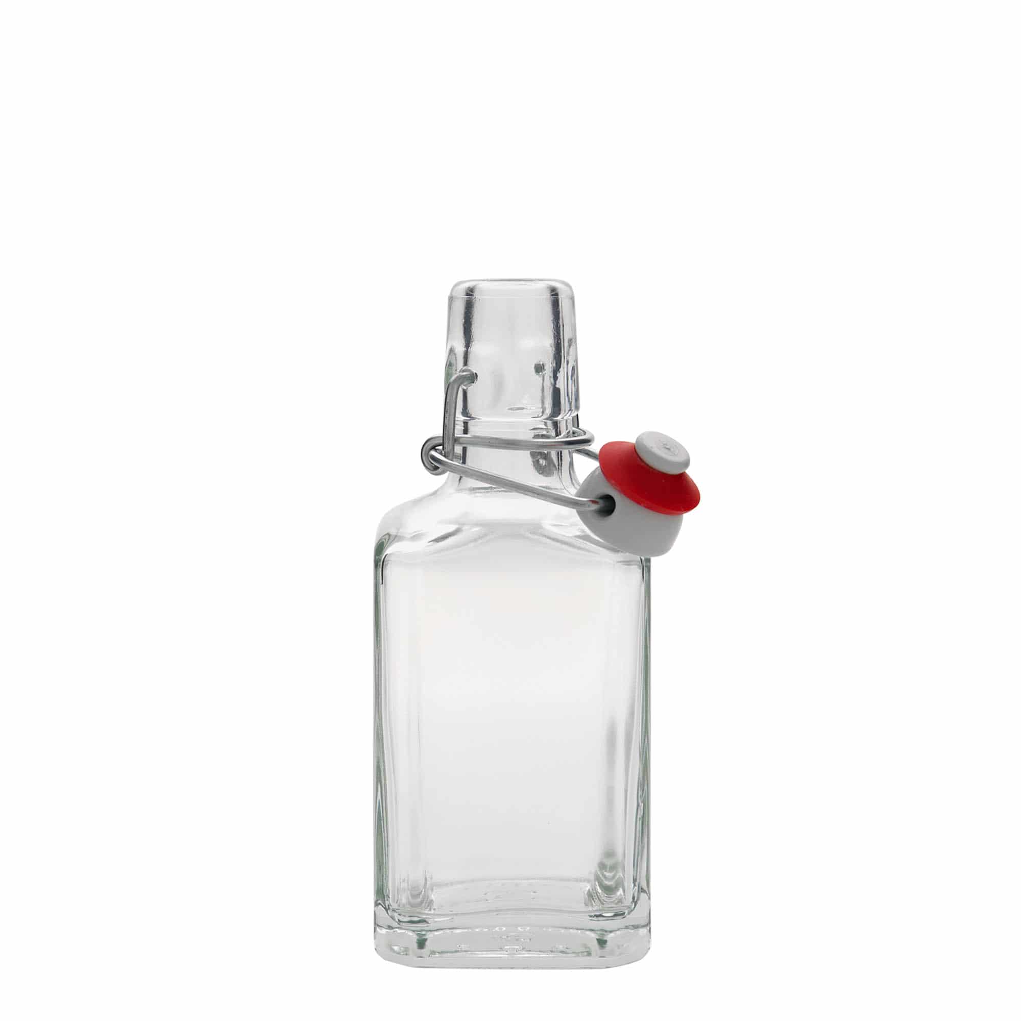 250 ml glazen fles 'Rialto', vierkant, opening: beugelsluiting 250 ml glazen fles 'Rialto', vierkant, opening: beugelsluiting