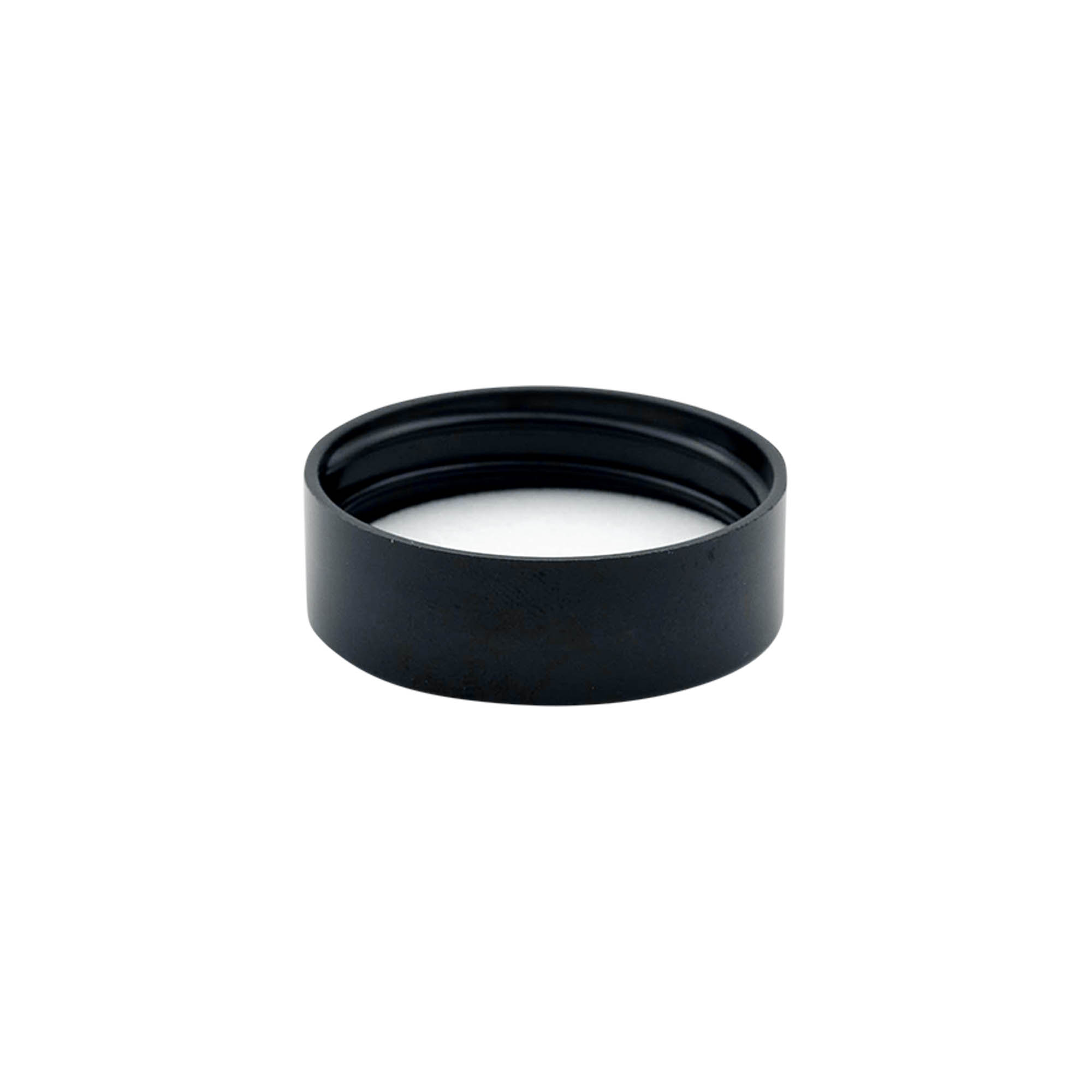 Schroefdop voor 30 ml 'Brown Line', HPM-kunststof, zwart