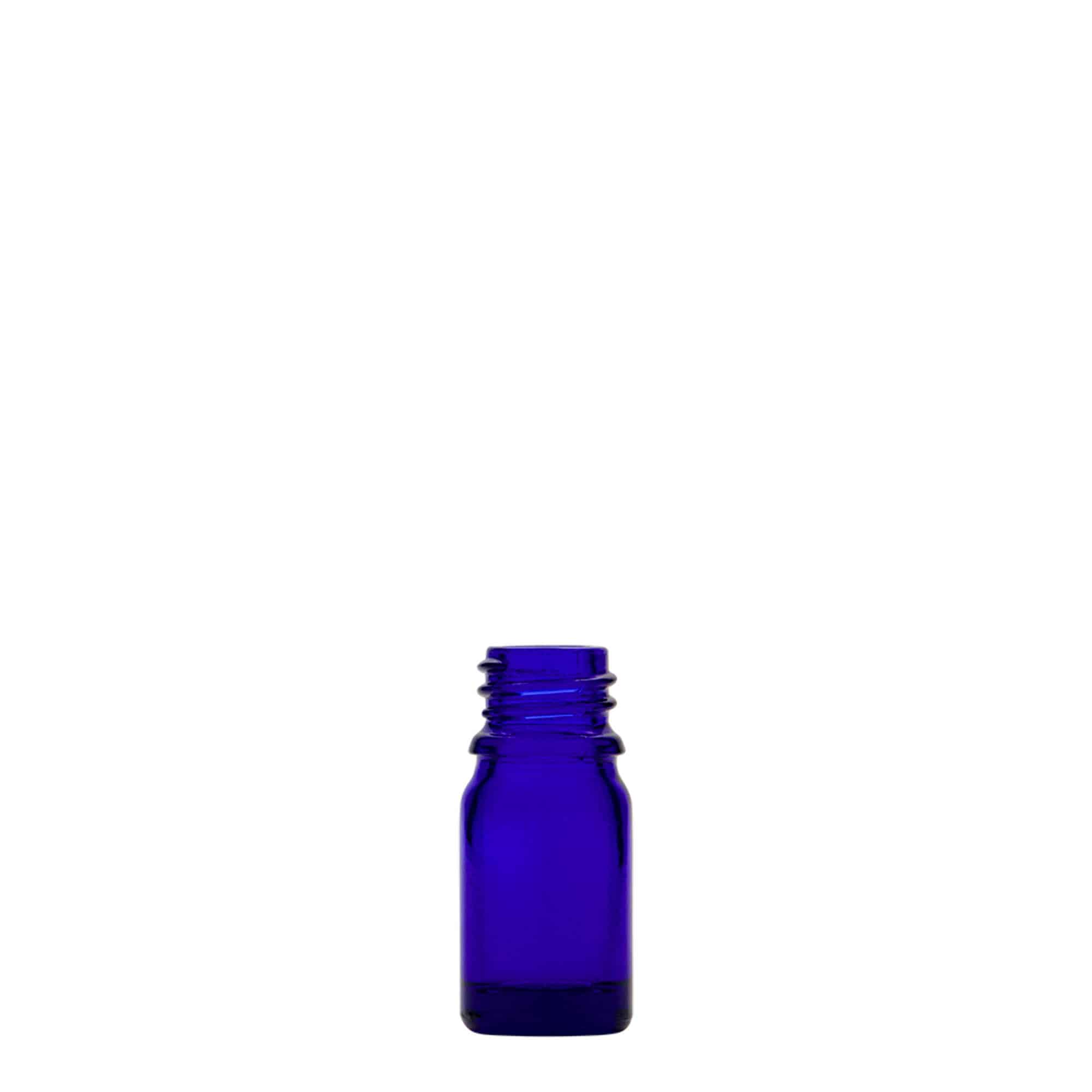 5 ml medicijnflesje, glas, koningsblauw, opening: DIN 18