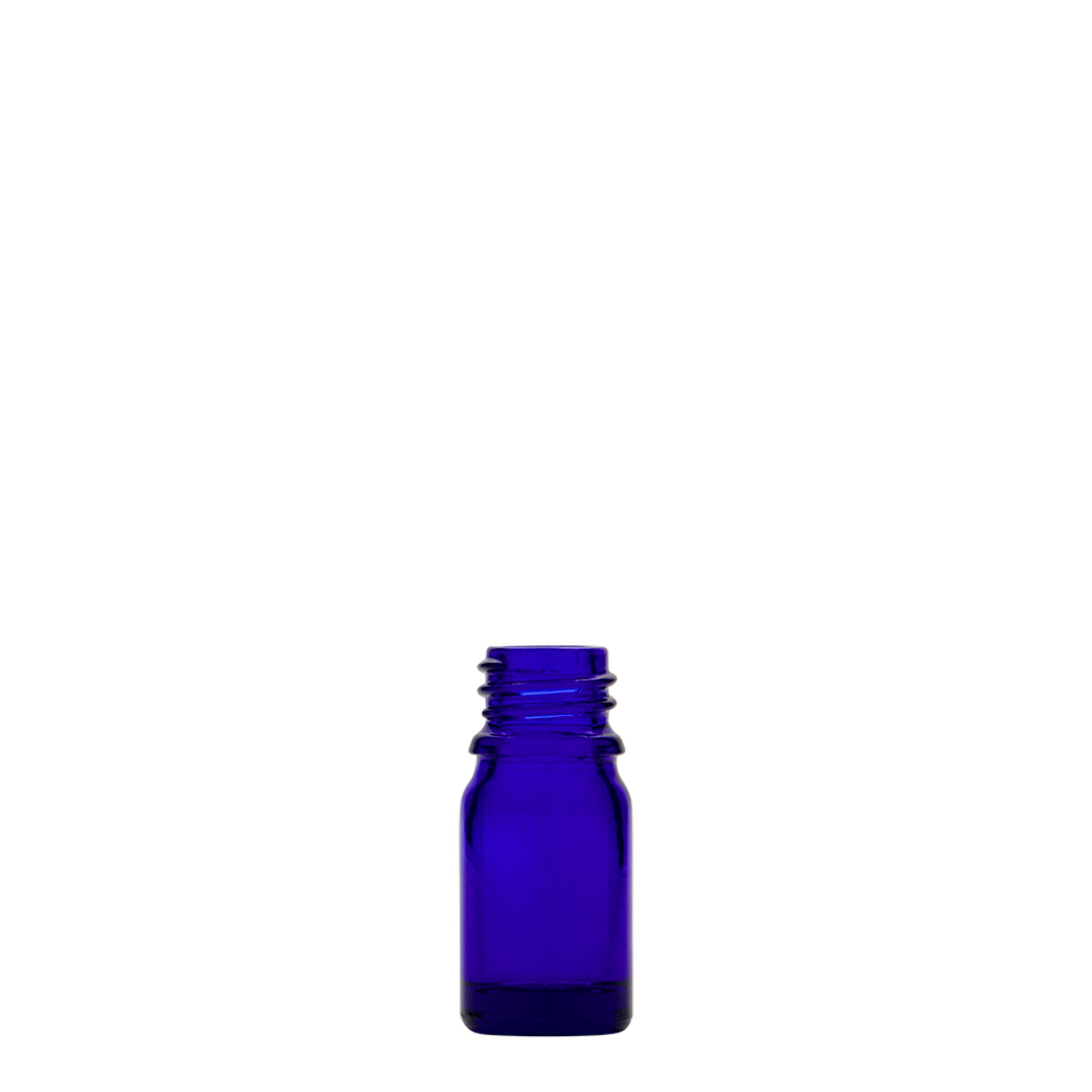 5 ml medicijnflesje, glas, koningsblauw, opening: DIN 18