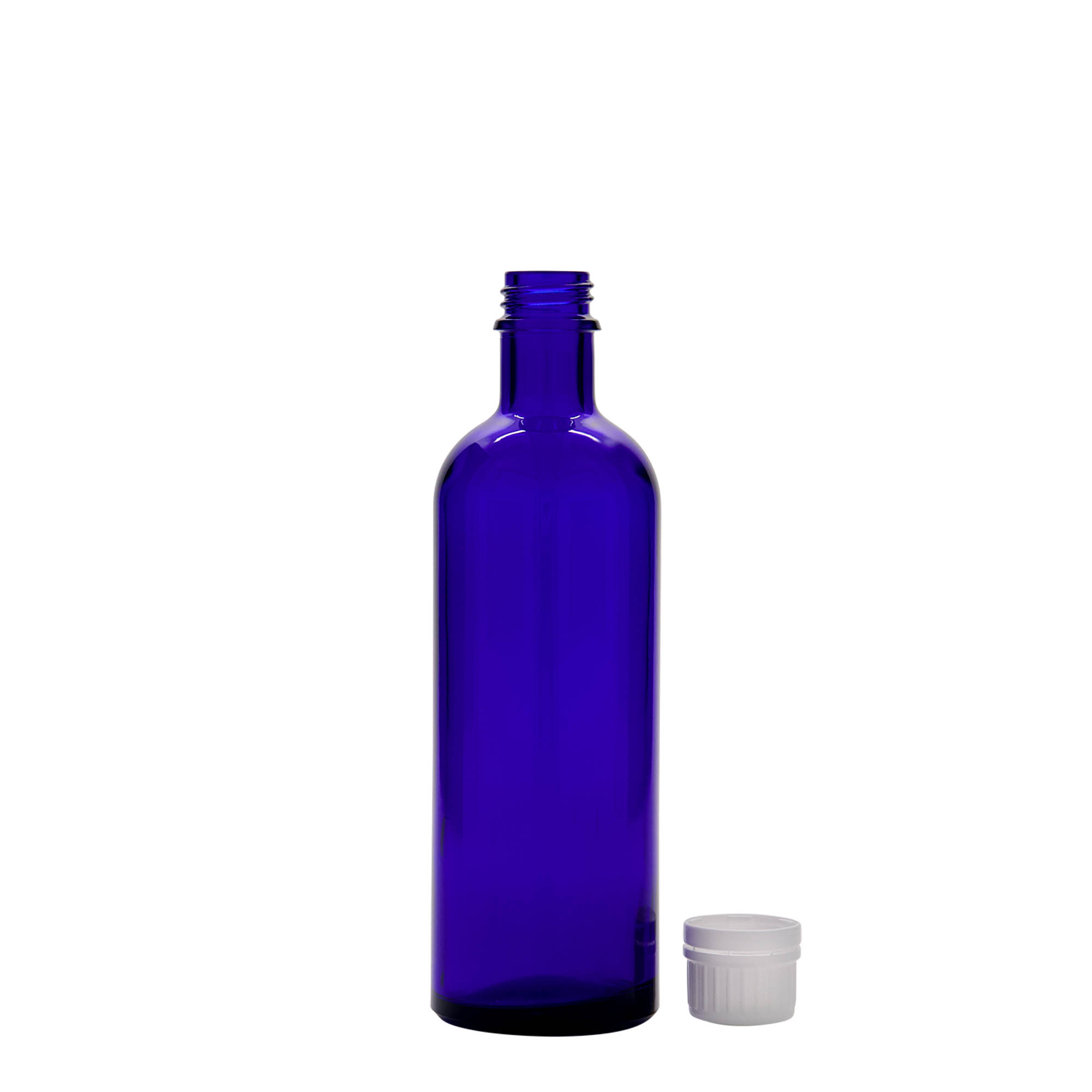 200 ml medicijnfles, glas, koningsblauw, opening: DIN 22 200 ml medicijnfles, glas, koningsblauw, opening: DIN 22