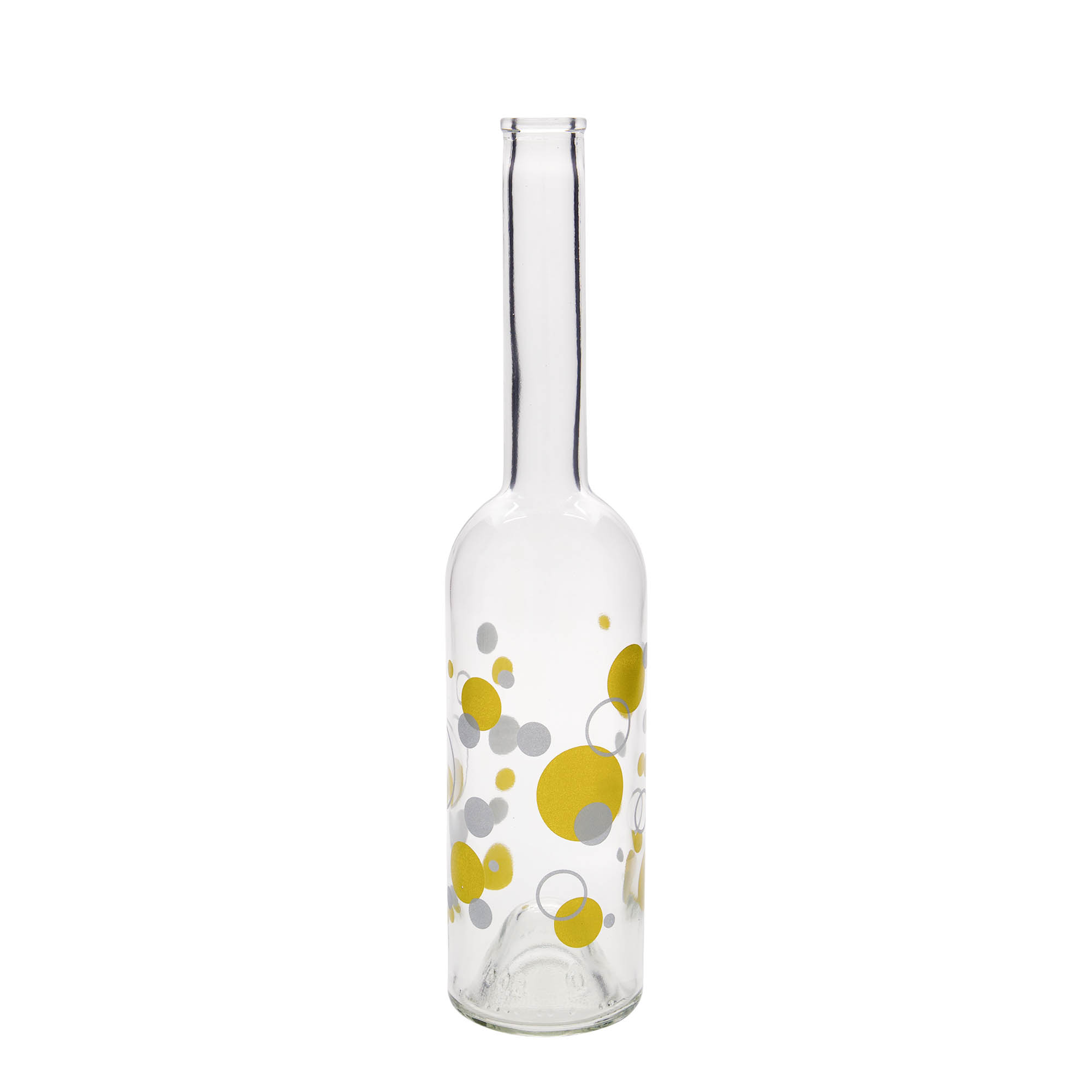 500 ml glazen fles 'Opera', motief: stippen, opening: kurk 500 ml glazen fles 'Opera', motief: stippen, opening: kurk