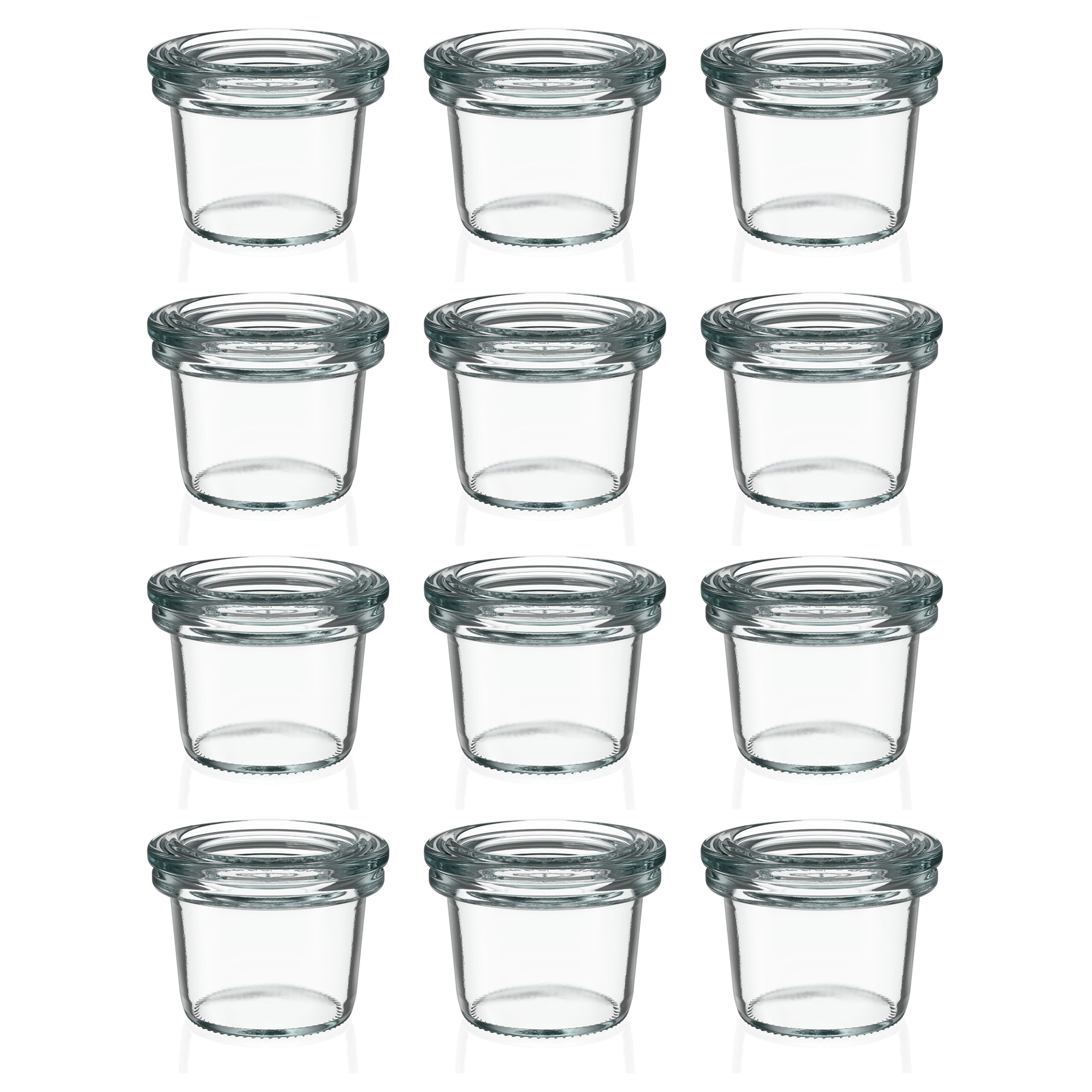 12x 35 ml WECK-stortglas met glazen deksel RR 40