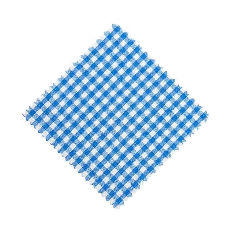 Stoffen lapje voor potten, geruit, 12x12, vierkant, textiel, petrol, monding: TO38-TO53 Stoffen lapje voor potten, geruit, 12x12, vierkant, textiel, petrol, monding: TO38-TO53