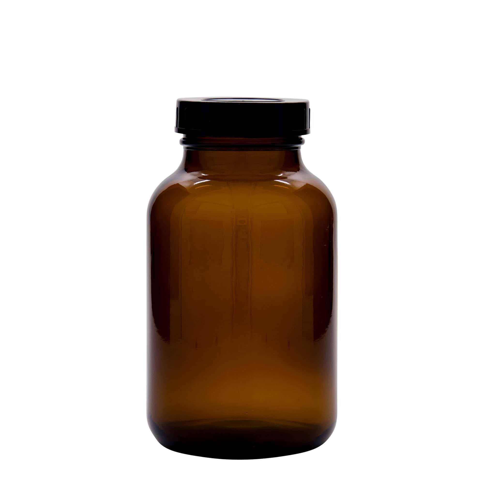 1.000 ml wijdehalsglas, bruin, opening: DIN 68