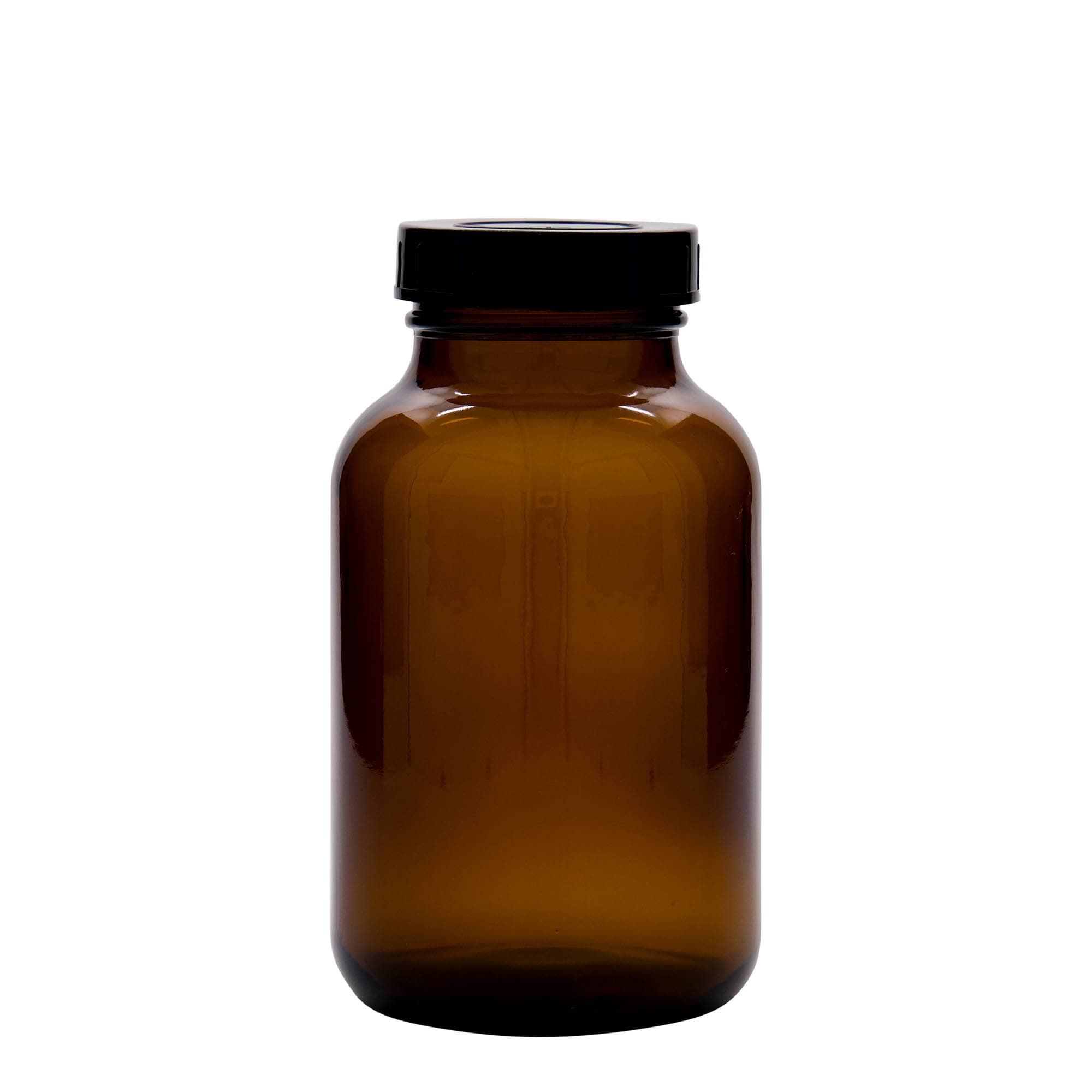 1.000 ml wijdehalsglas, bruin, opening: DIN 68