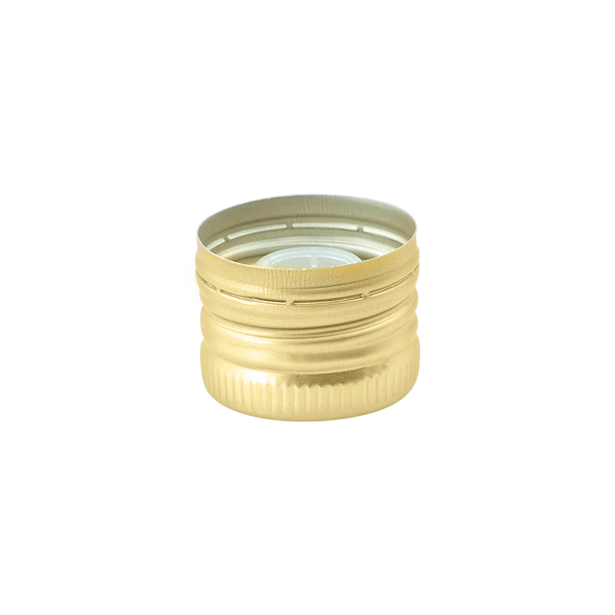 Schroefdop met schenkinzet, metaal-kunststof, goud, voor opening: PP 31,5