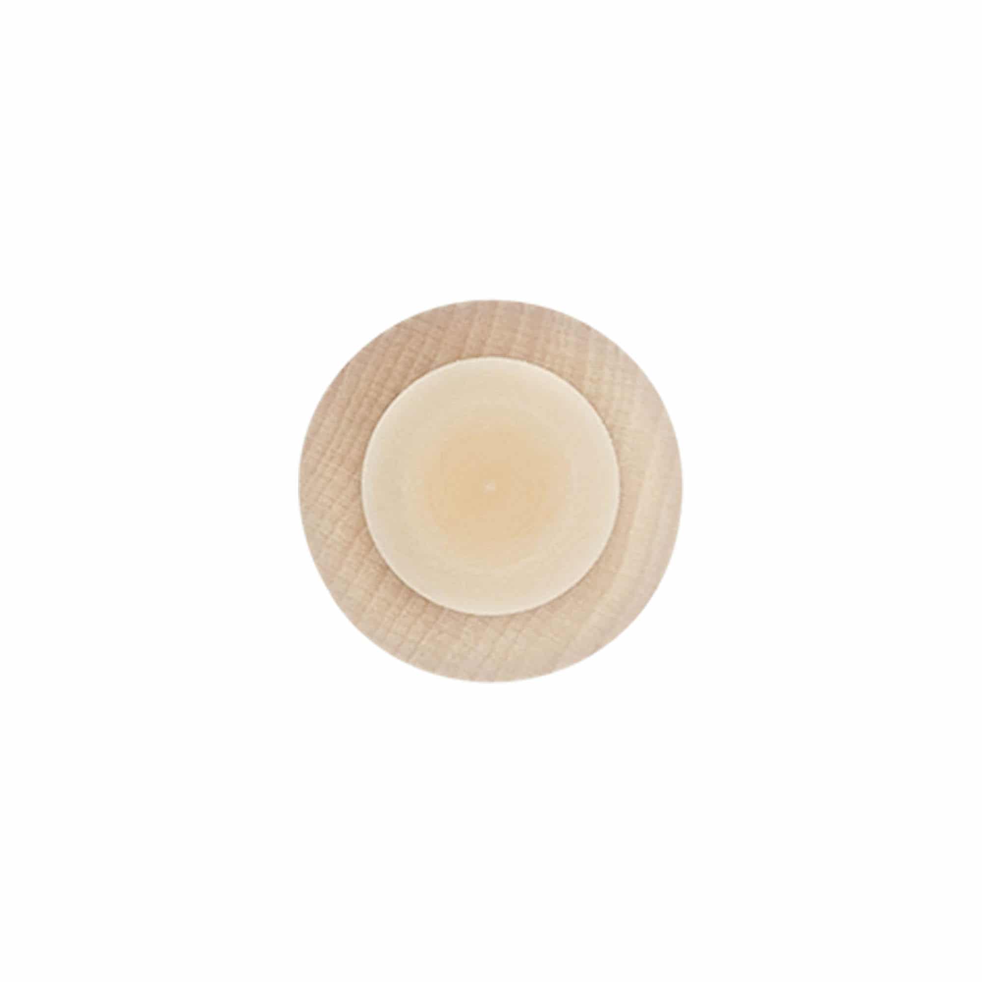 Dopkurk, 21,5 mm, hout, voor monding: kurk