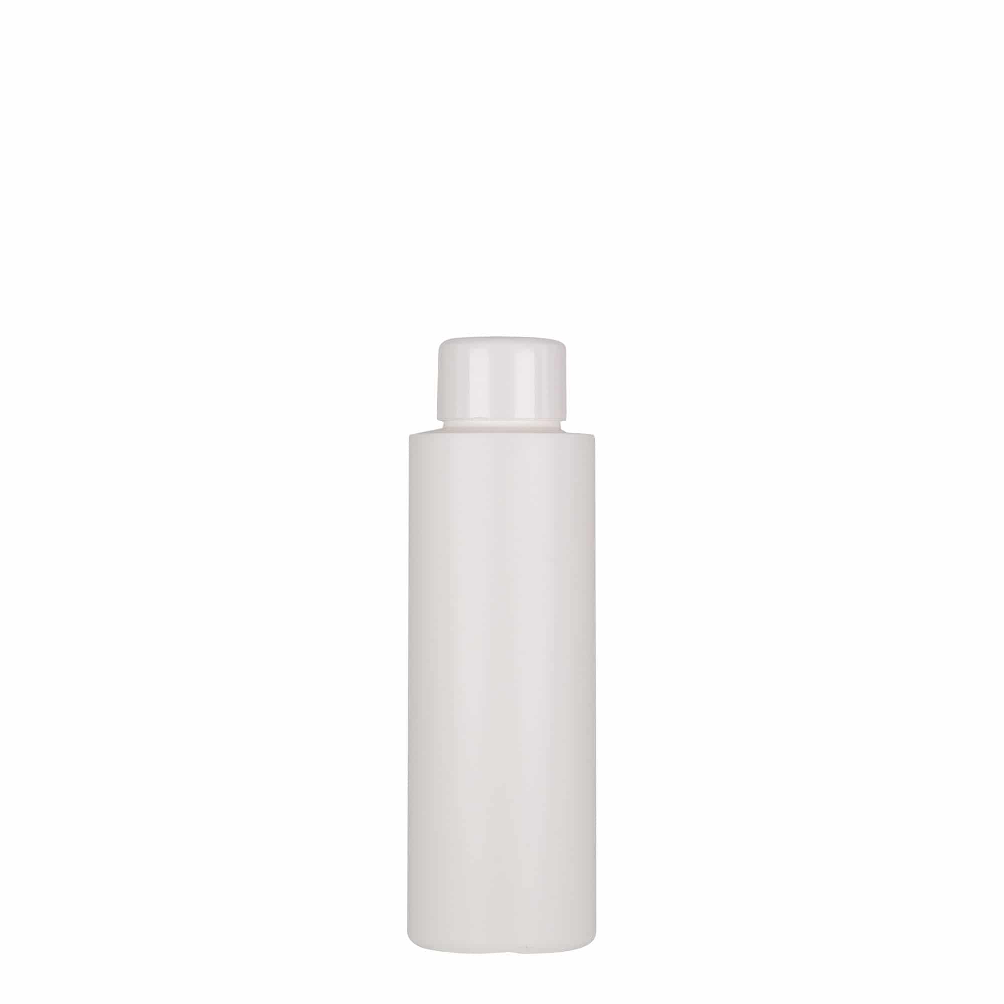 Plastic fles 'Pipe', 100 ml, Green HDPE, wit, monding: GPI 24/410