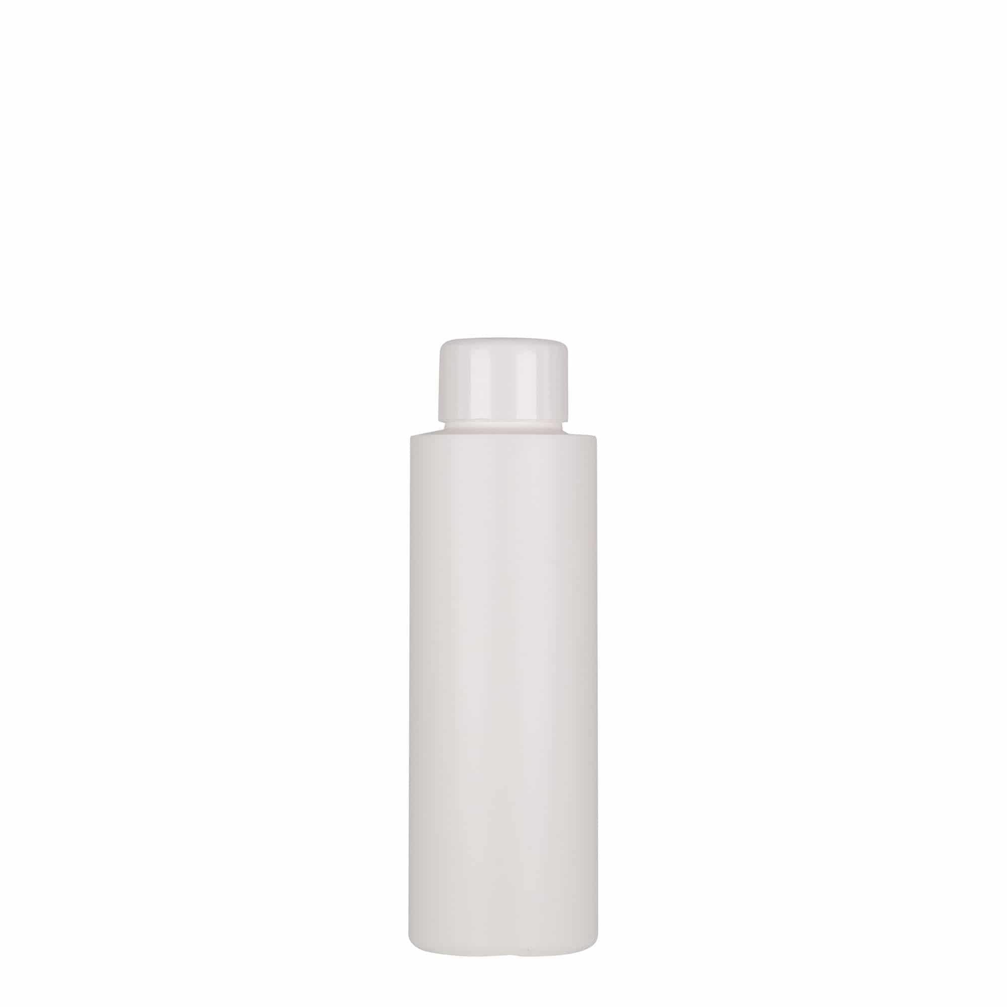 100 ml kunststoffles 'Pipe', groen HDPE, wit, opening: 24/410