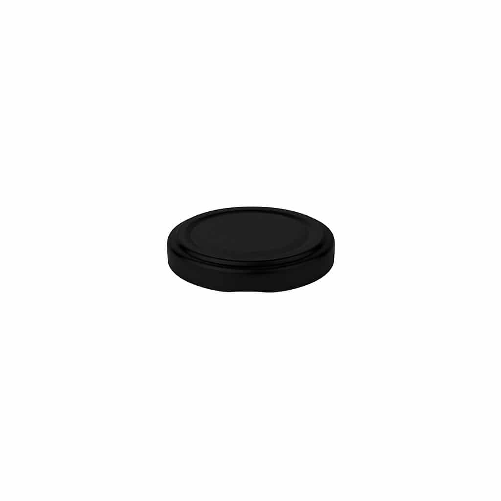 Twist-off-deksel, witblik, zwart, voor opening: TO 48 Twist-off-deksel, witblik, zwart, voor opening: TO 48