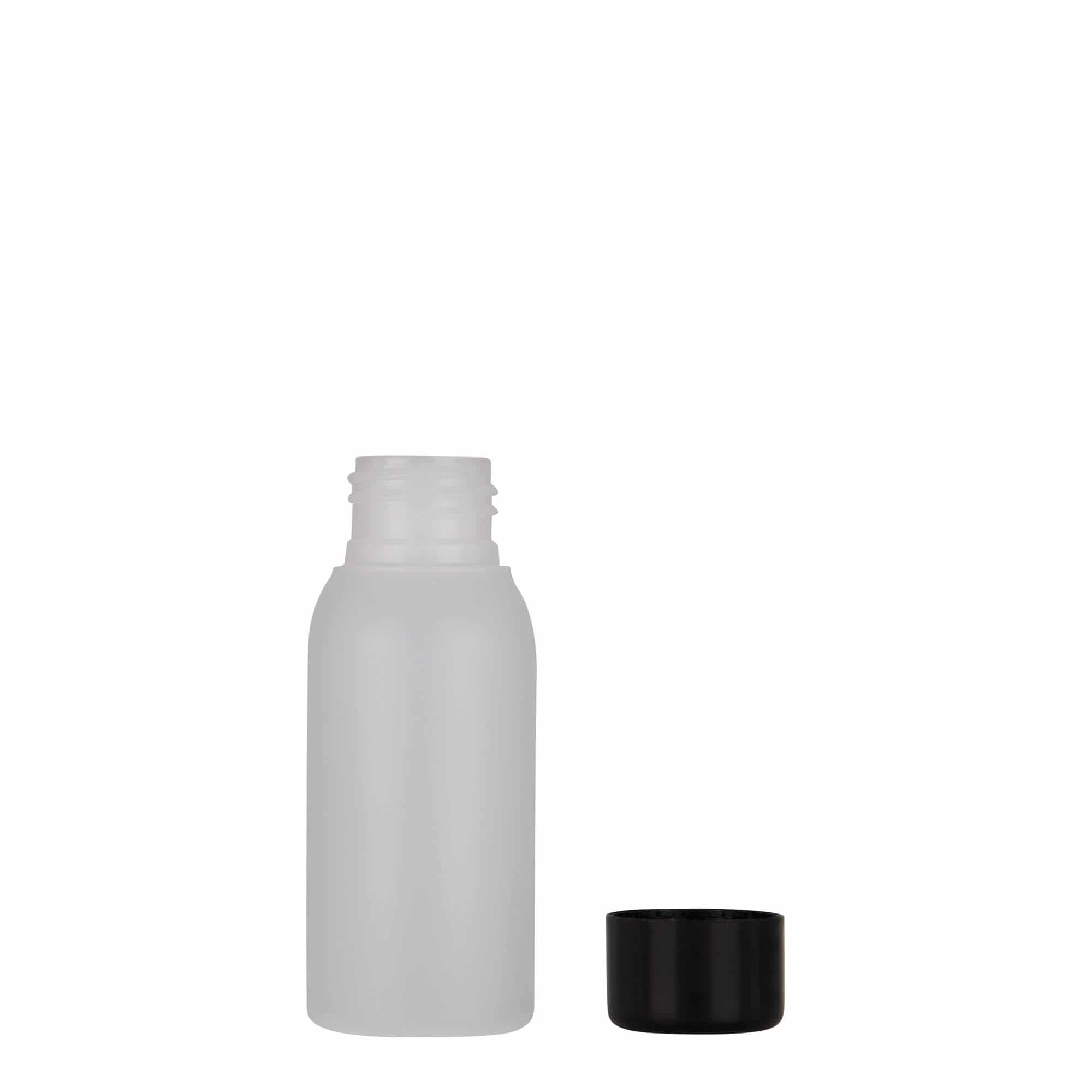 Plastic fles 'Tuffy', 50 ml, HDPE, naturel, monding: GPI 24/410