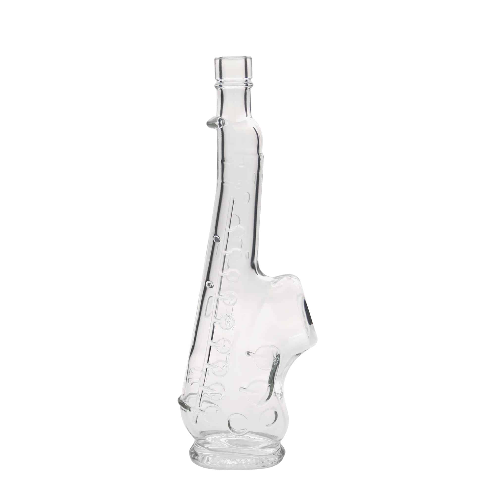 Glazen fles 'Saxofoon', 500 ml, monding: kurk Glazen fles 'Saxofoon', 500 ml, monding: kurk