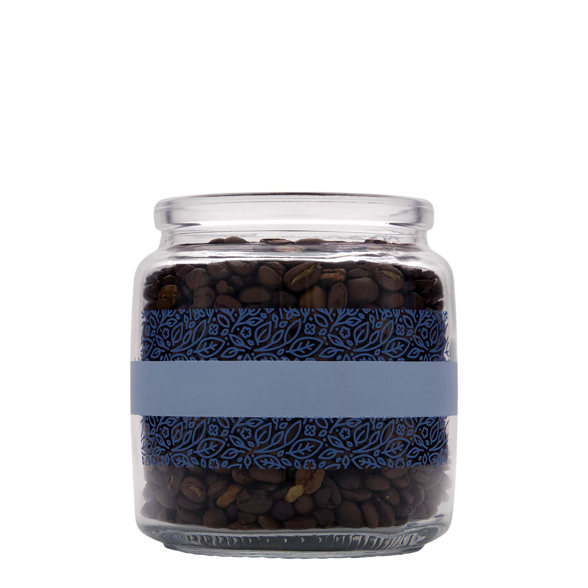 750 ml kurkglas 'Giara', motief: Naturalmente blu, mondstuk: kurk