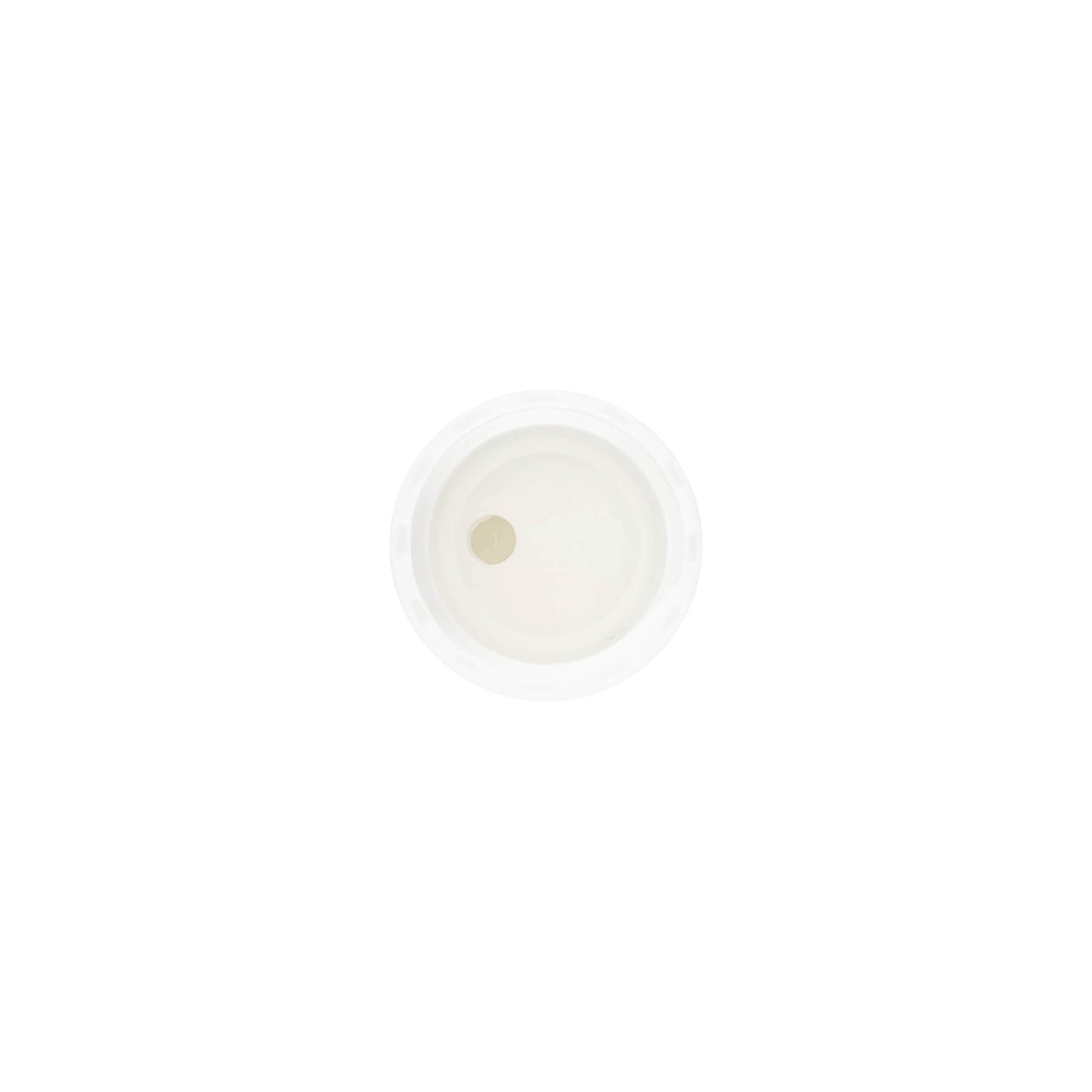 Schroefsluiting Disc Top, PP-kunststof, wit, voor monding: 20/410