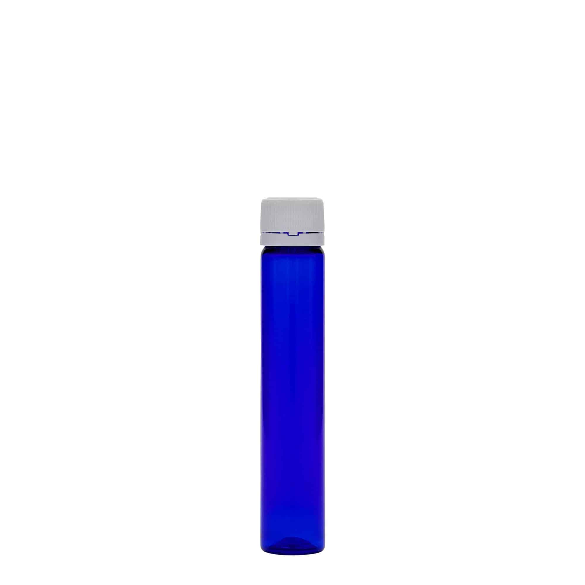 Petbuisje, 25 ml, kunststof, koningsblauw, monding: schroefsluiting