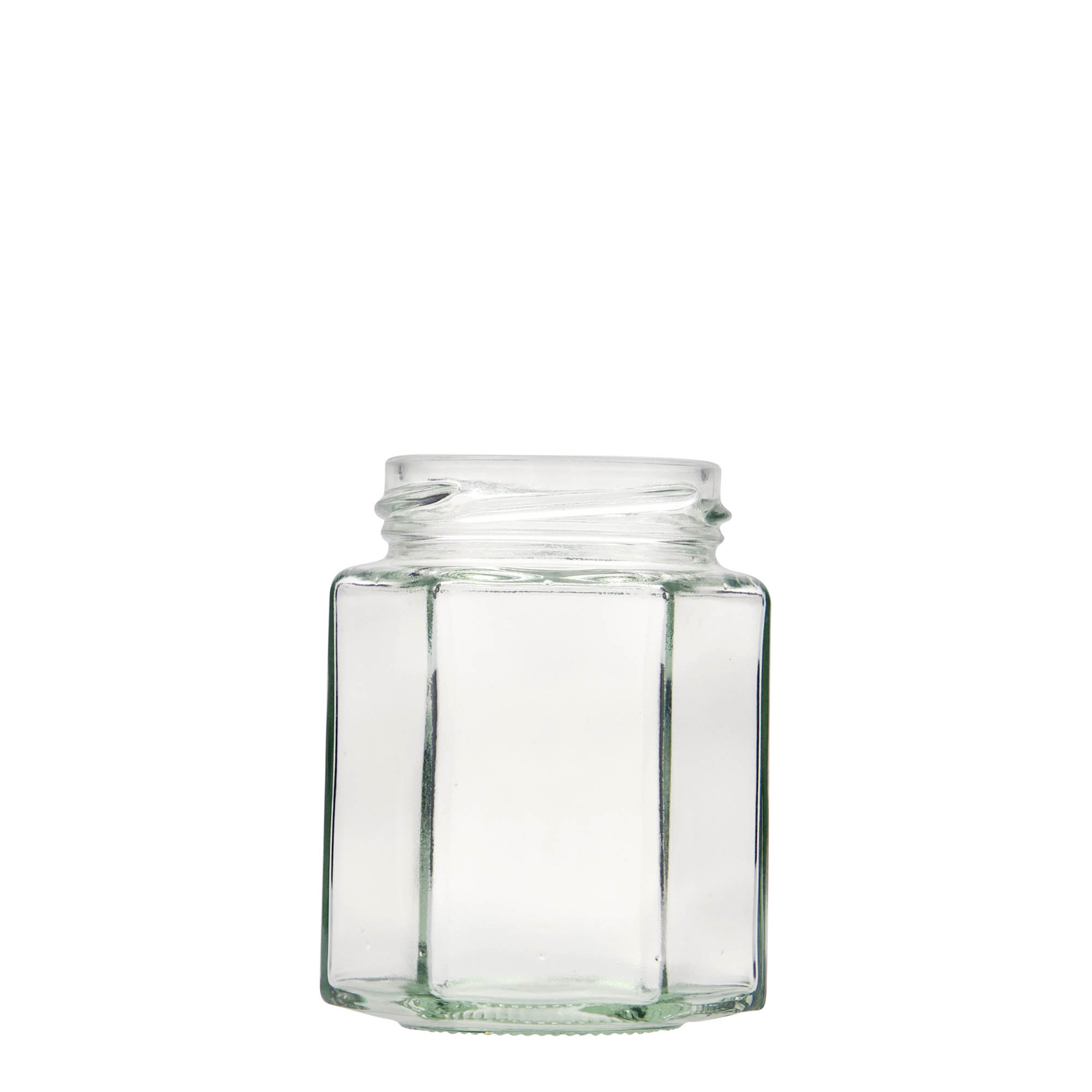 191 ml zeshoekig glas, opening: Twist-Off (TO 58) 191 ml zeshoekig glas, opening: Twist-Off (TO 58)