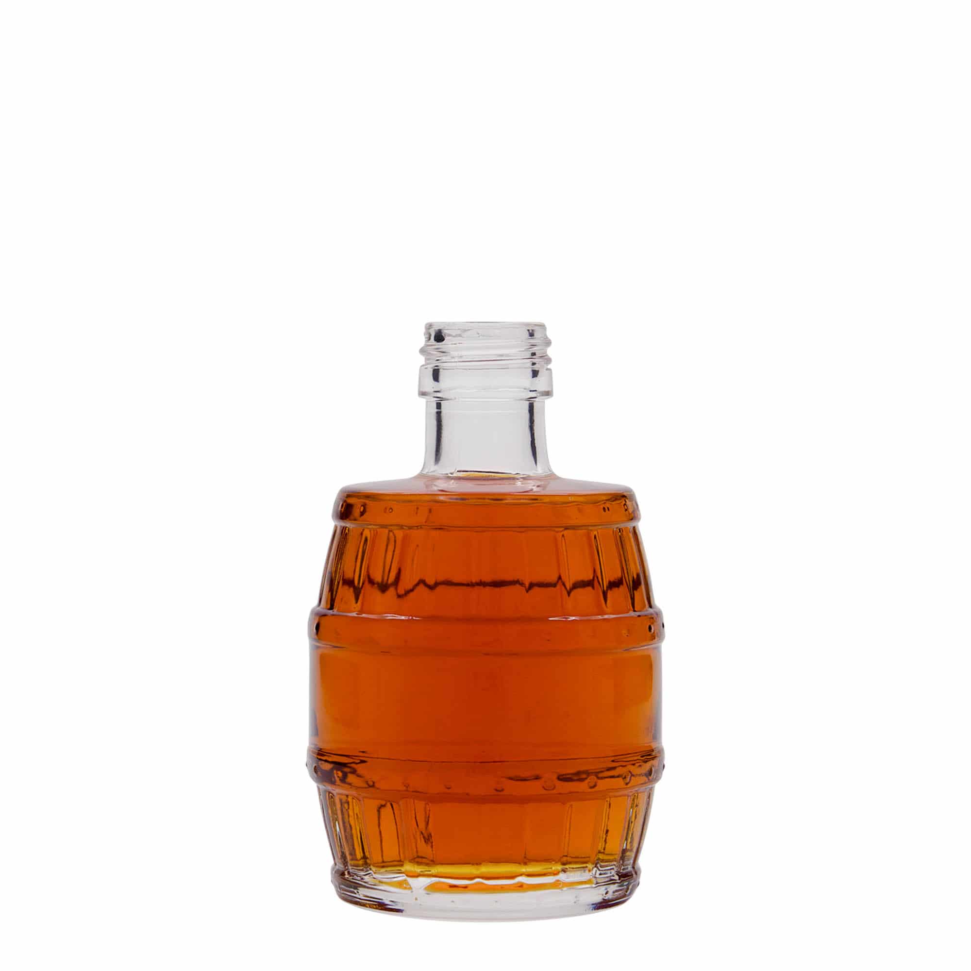 200 ml glazen fles 'vat', mondstuk: PP 28