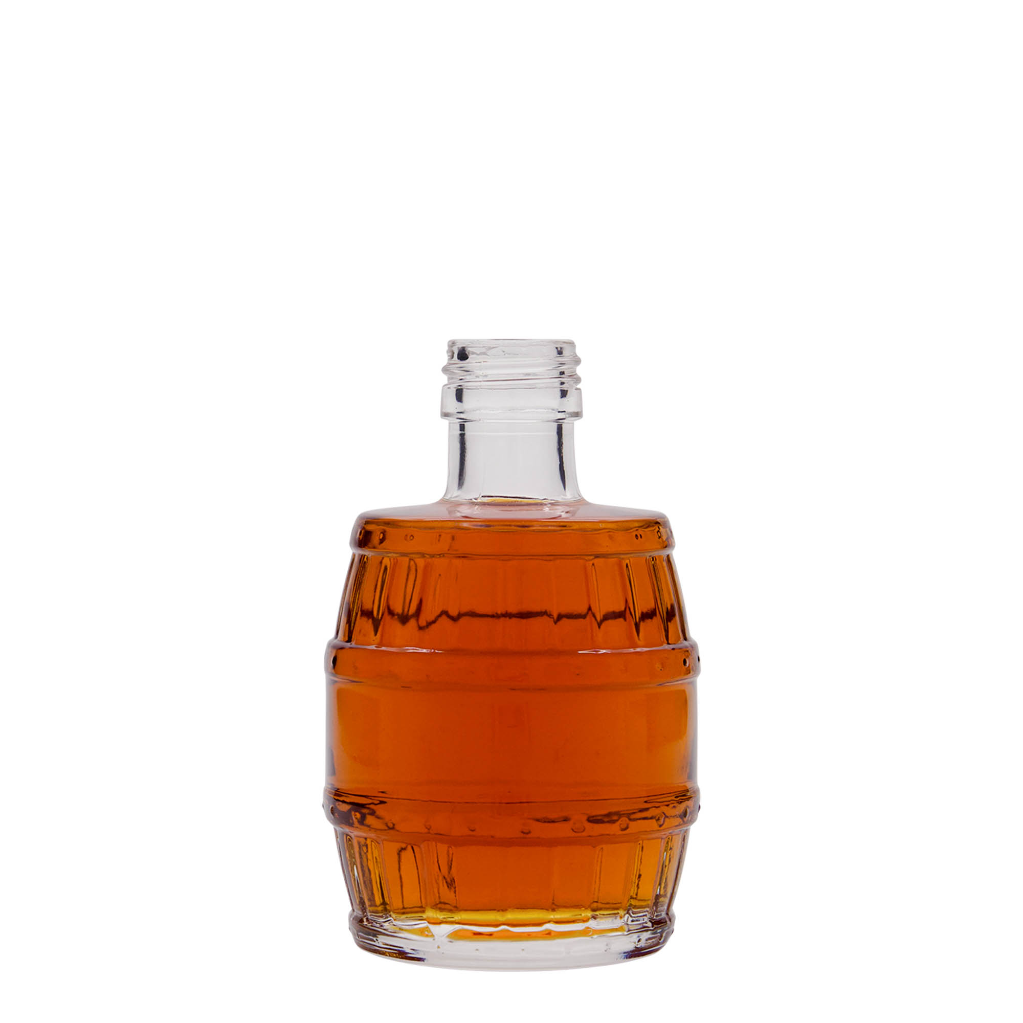 200 ml glazen fles 'vat', mondstuk: PP 28 200 ml glazen fles 'vat', mondstuk: PP 28