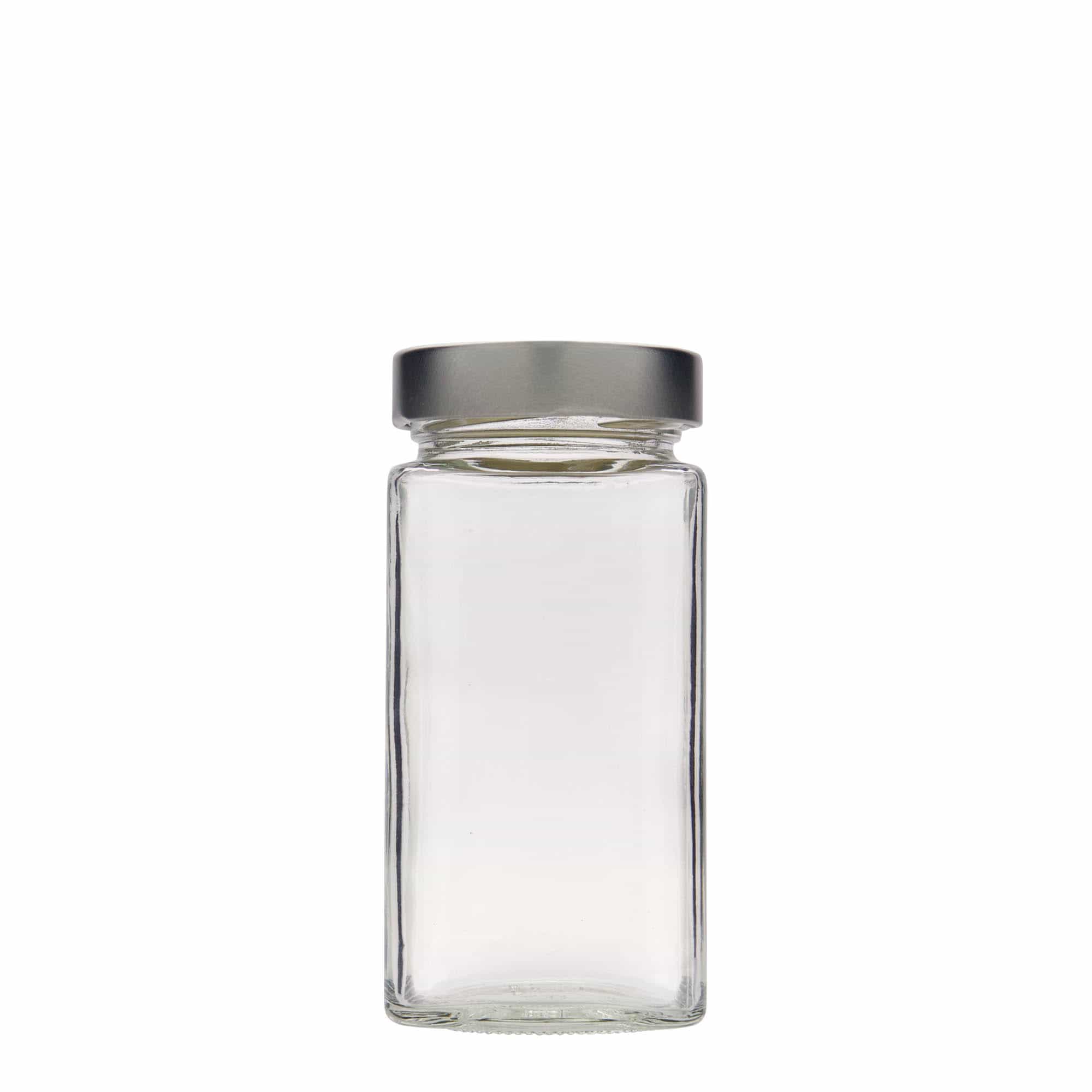 314 ml vierkantglas 'Funny', opening: Deep-Twist-Off (DTO 58)