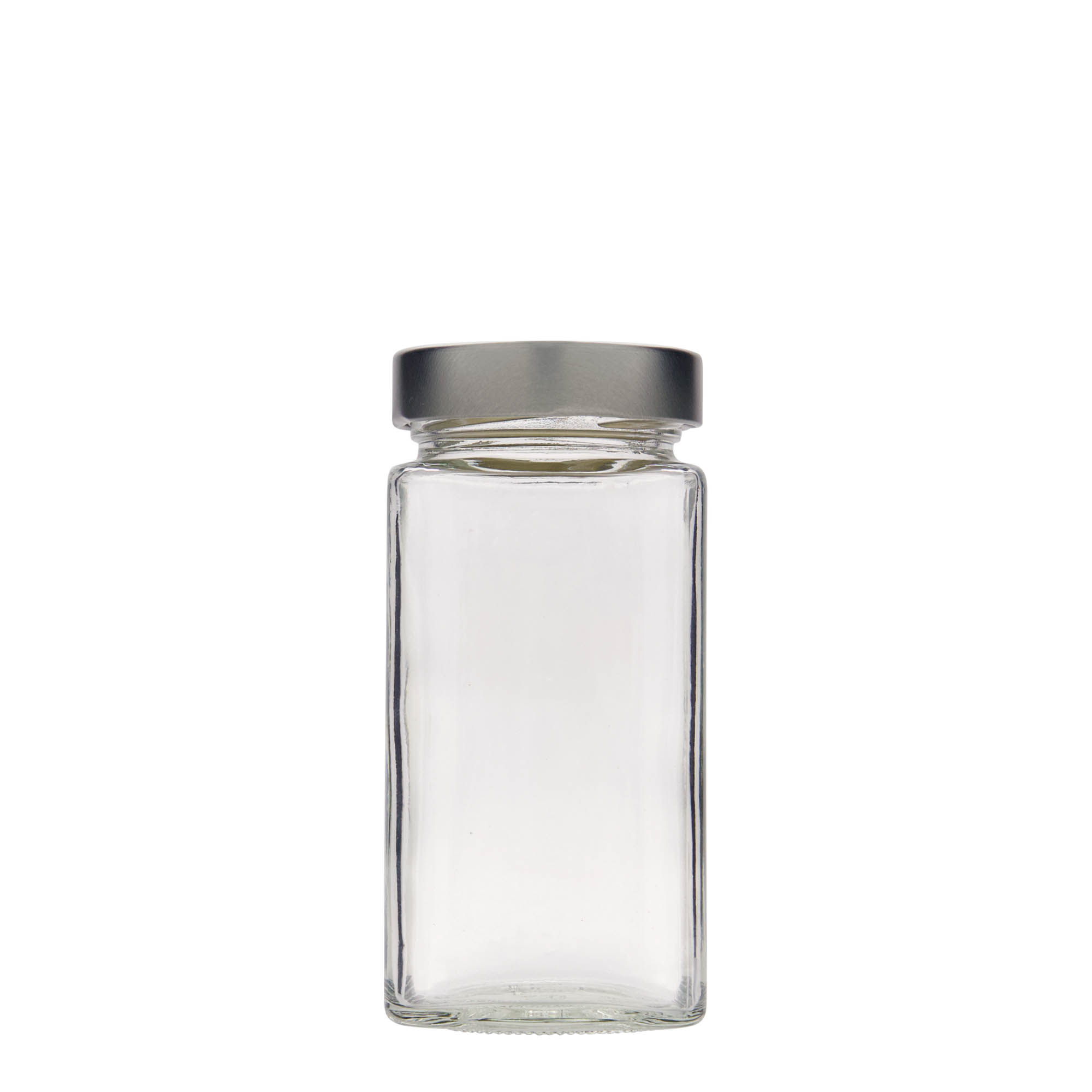 314 ml vierkantglas 'Funny', opening: Deep-Twist-Off (DTO 58)