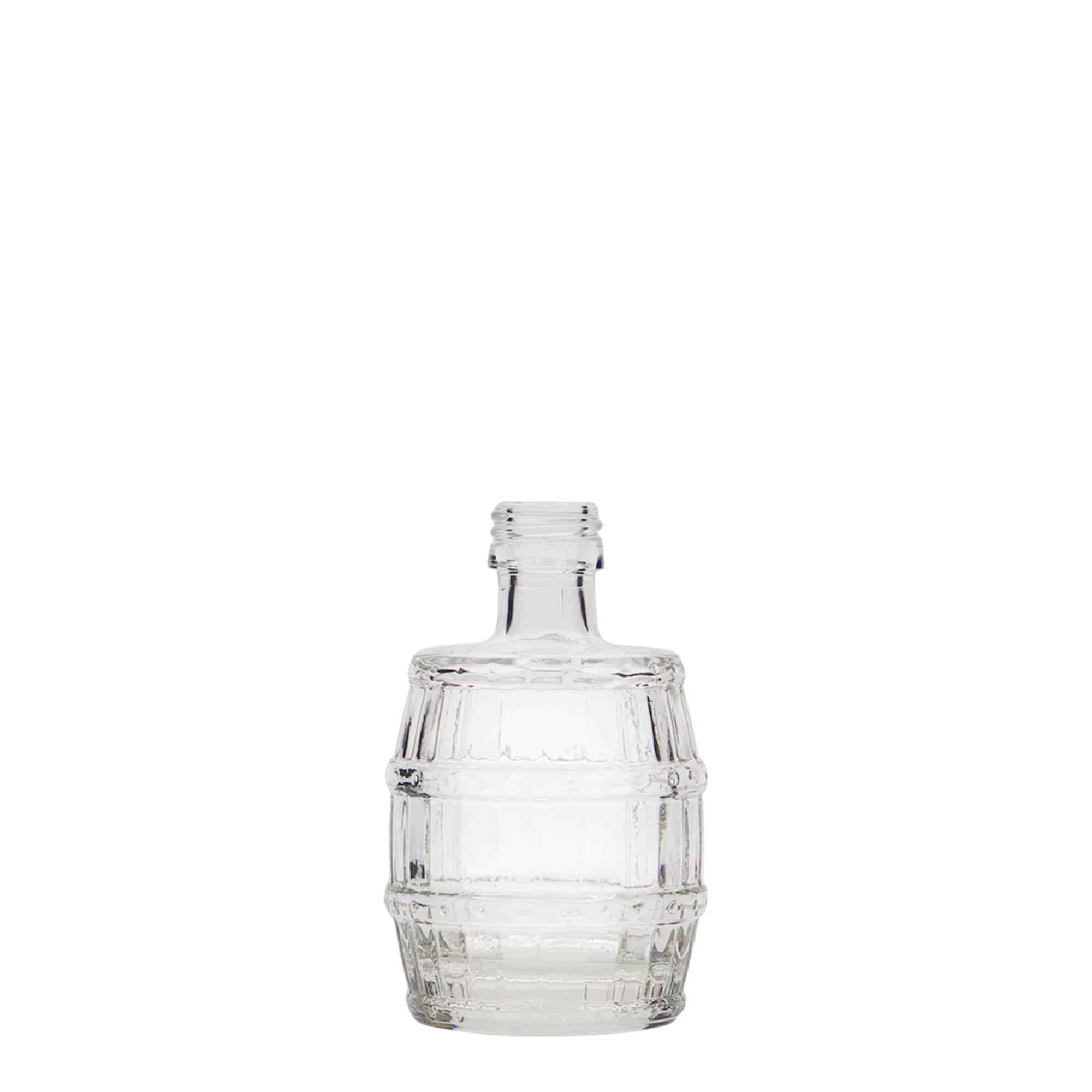 50 ml glazen fles 'vat', mondstuk: PP 18