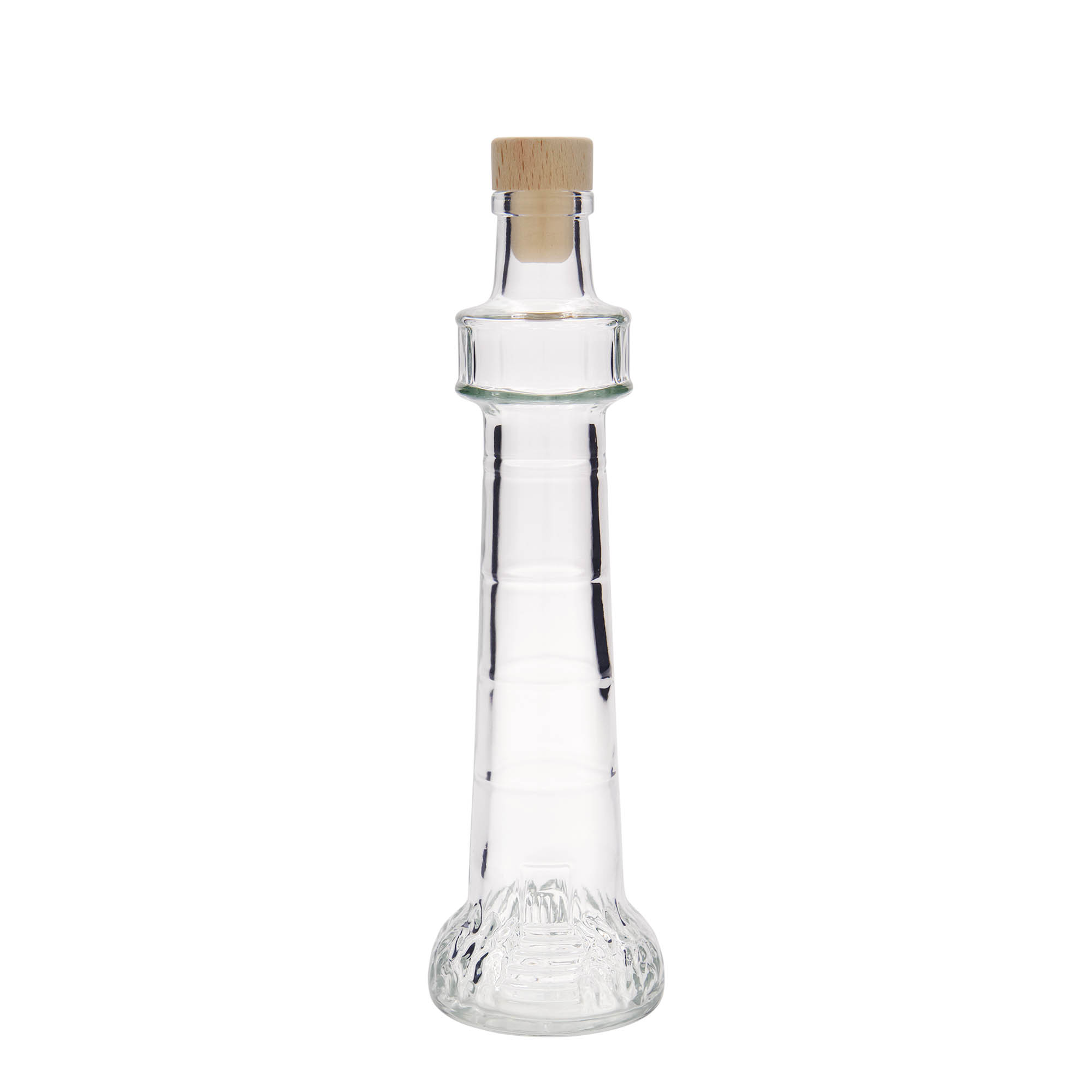 200 ml glazen fles 'Leuchtturm', opening: kurk