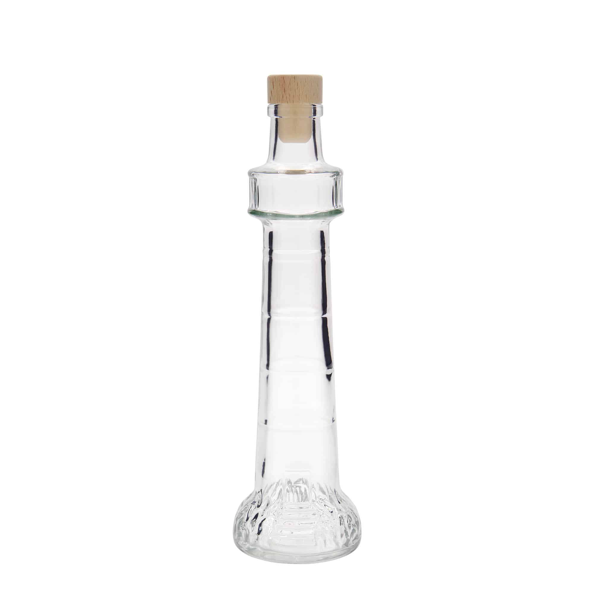 200 ml glazen fles 'Leuchtturm', opening: kurk