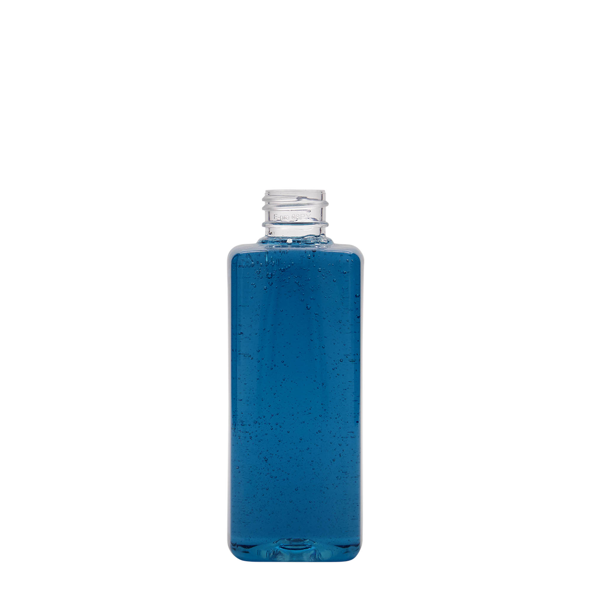 200 ml PET-fles 'Karl', vierkant, kunststof, hals: 24/410 200 ml PET-fles 'Karl', vierkant, kunststof, hals: 24/410