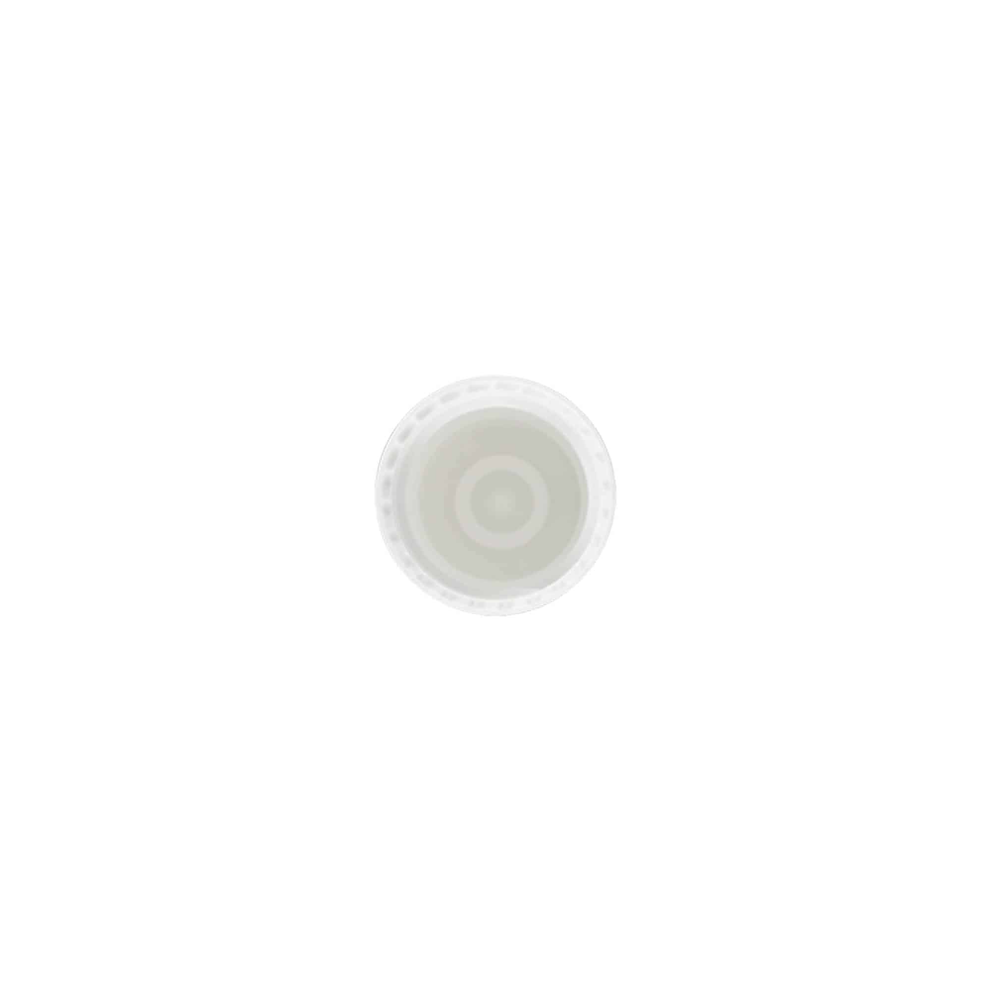Dop voor rollerflesje 10 ml, PP-kunststof, wit, voor monding: schroefsluiting