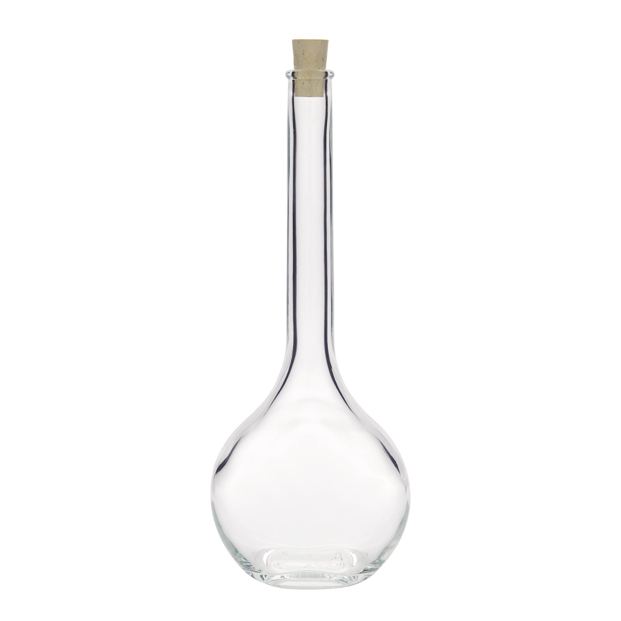500 ml glazen fles 'Contessa', ovaal, hals: kurk
