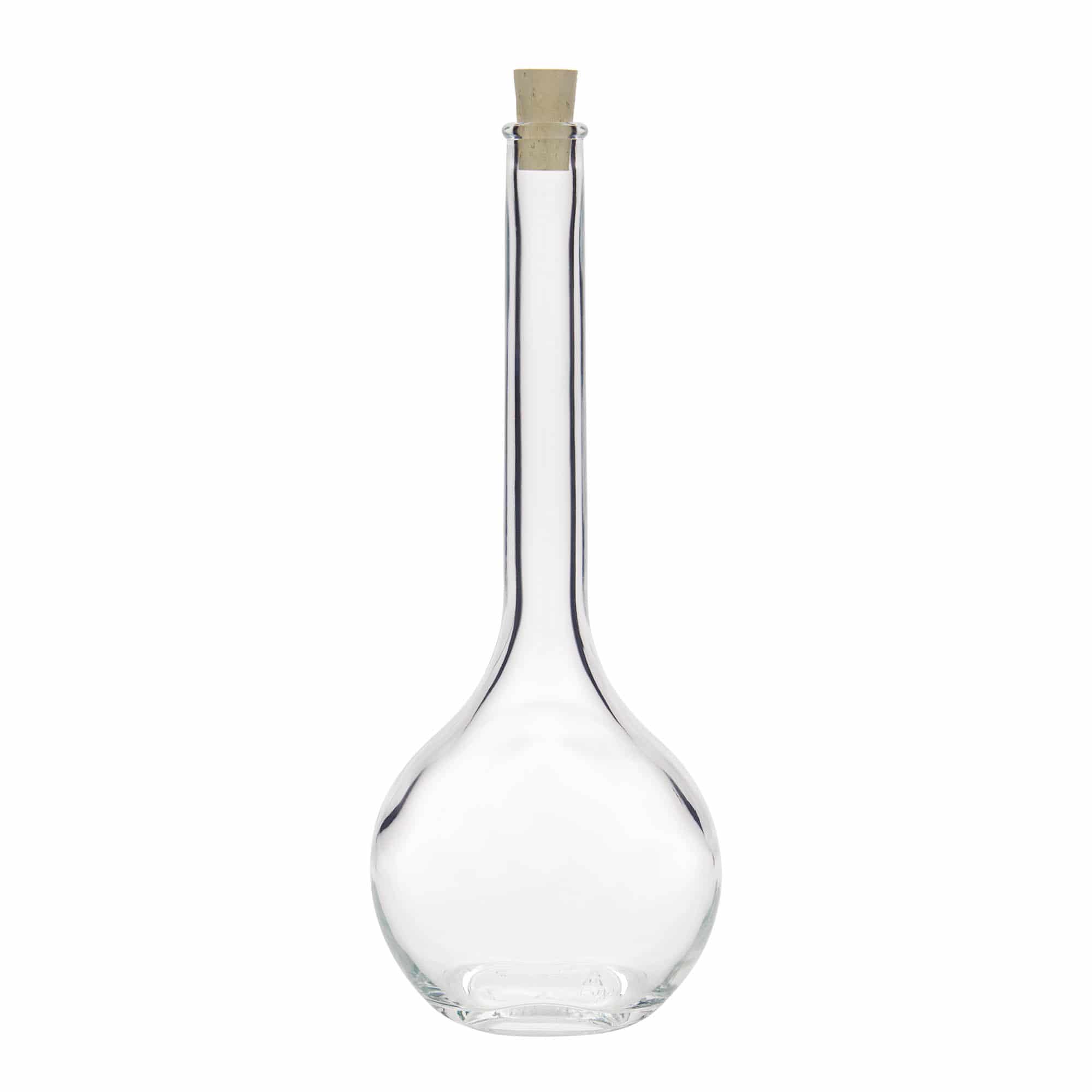 500 ml glazen fles 'Contessa', ovaal, hals: kurk