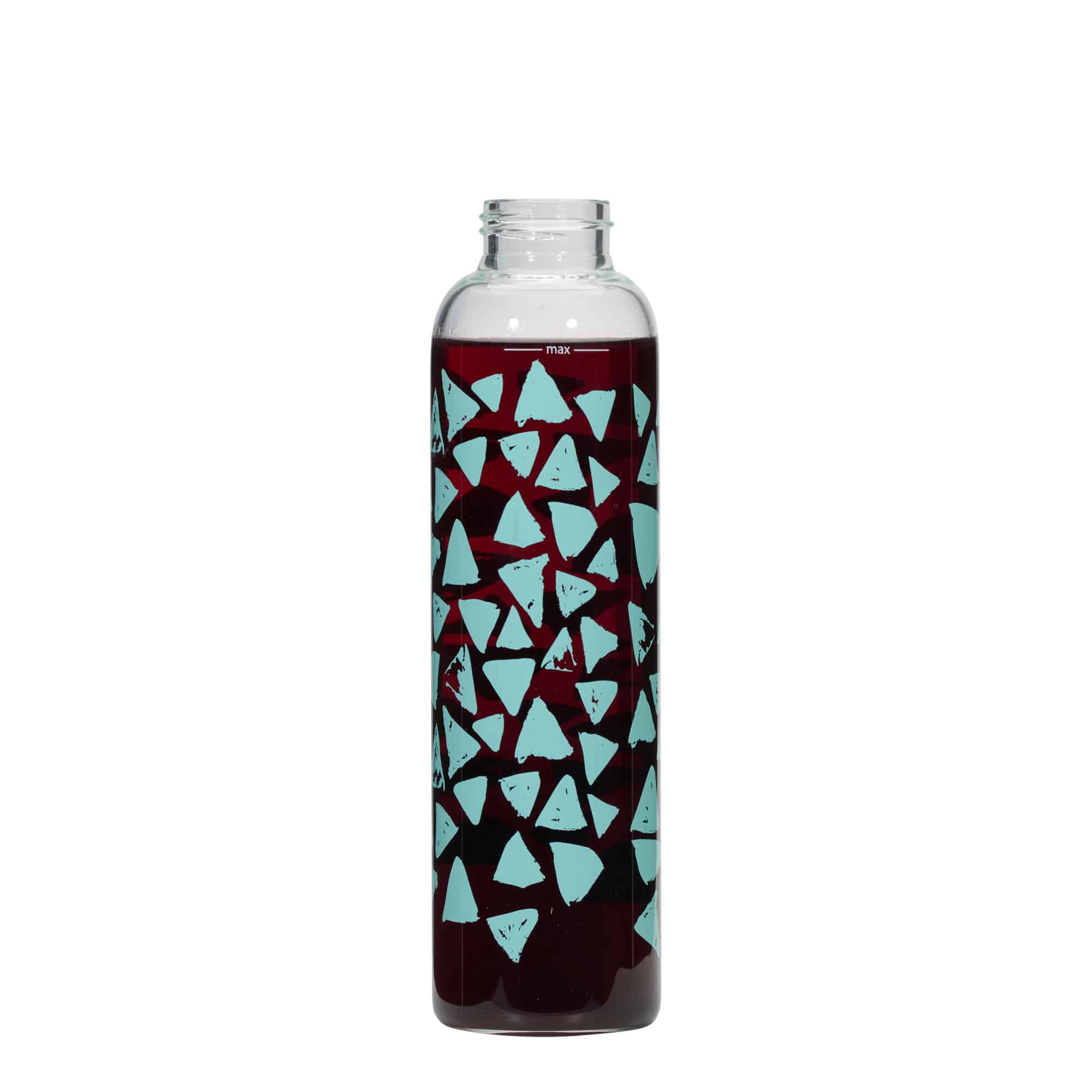 500 ml drinkfles 'Perseus - Turquoise driehoeken', opening: schroefdop