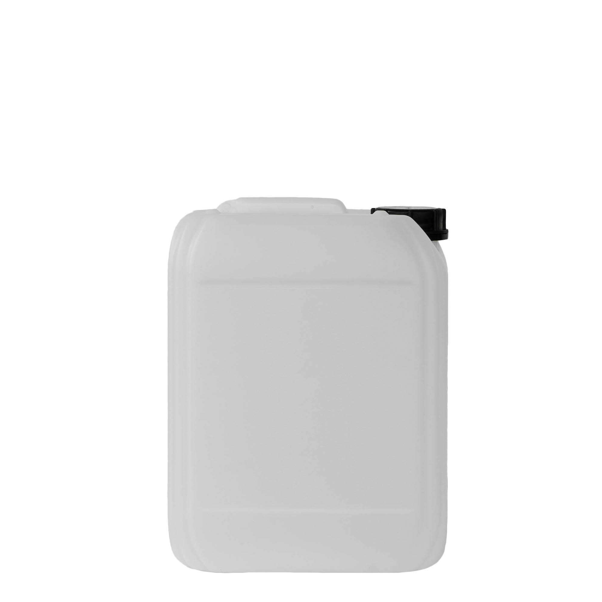 10 l kanister, rechthoekig, HDPE-kunststof, naturel, opening: ND 55