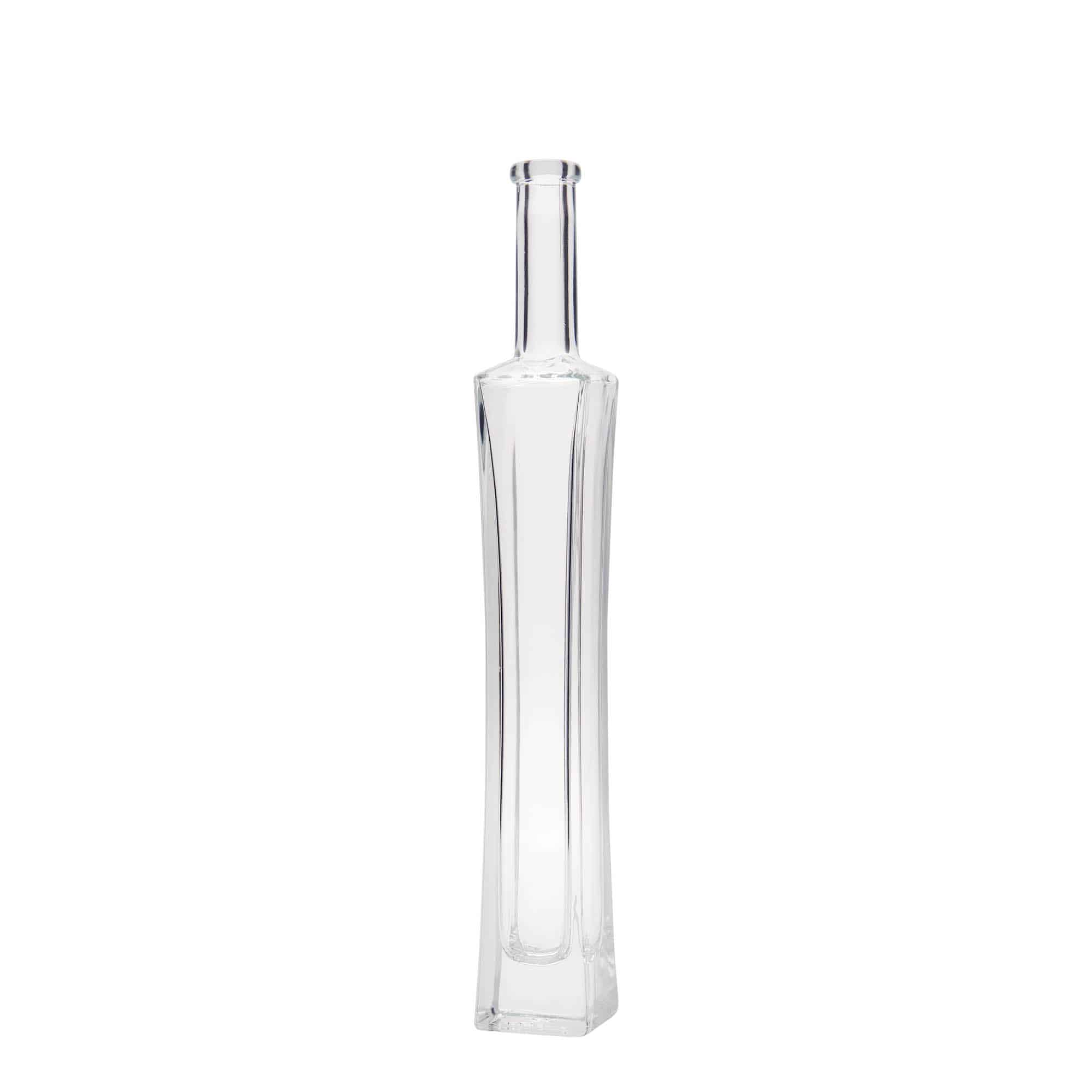 Glazen fles 'Koko', 100 ml, vierkant, monding: kurk