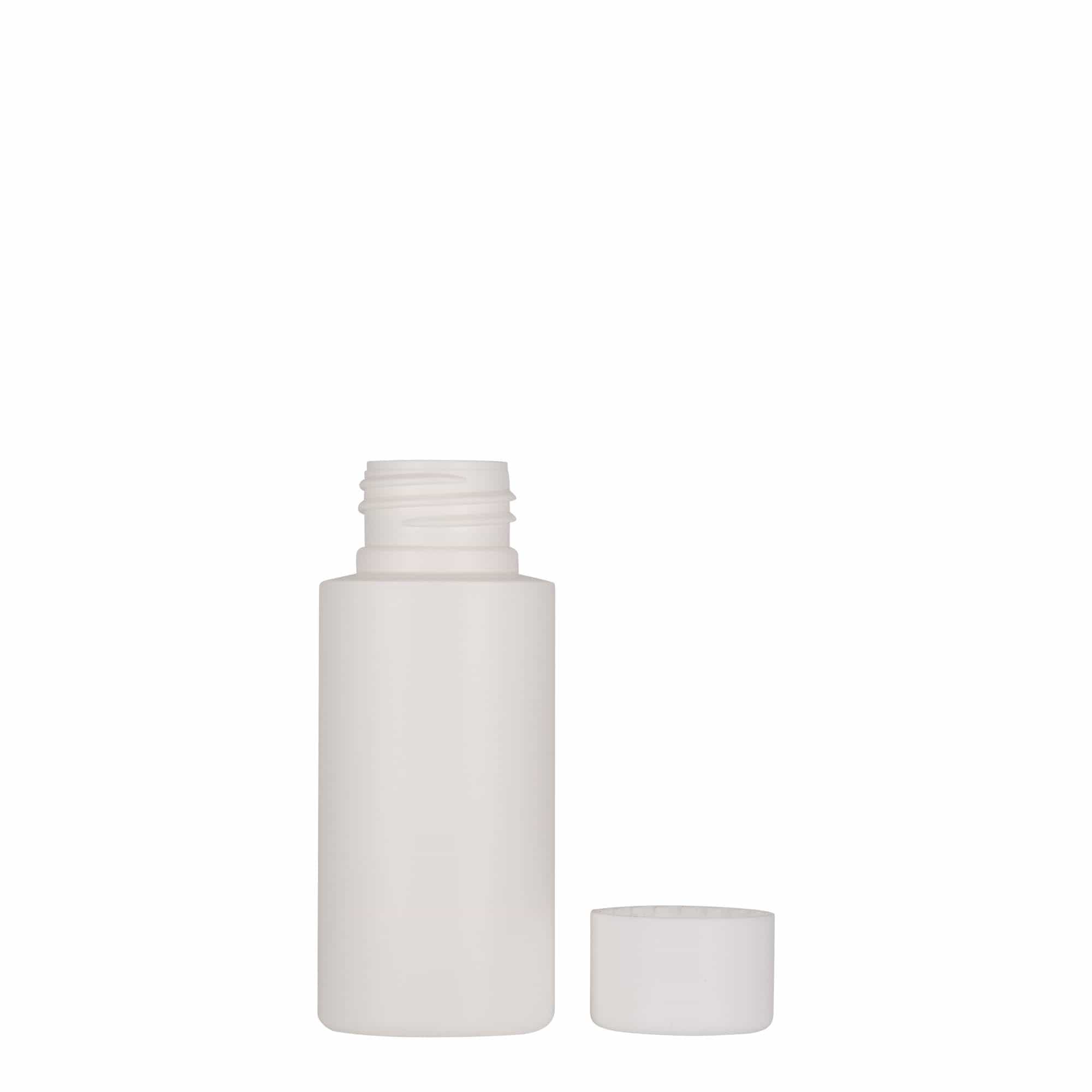 50 ml kunststoffles 'Pipe', HDPE, wit, opening: 24/410