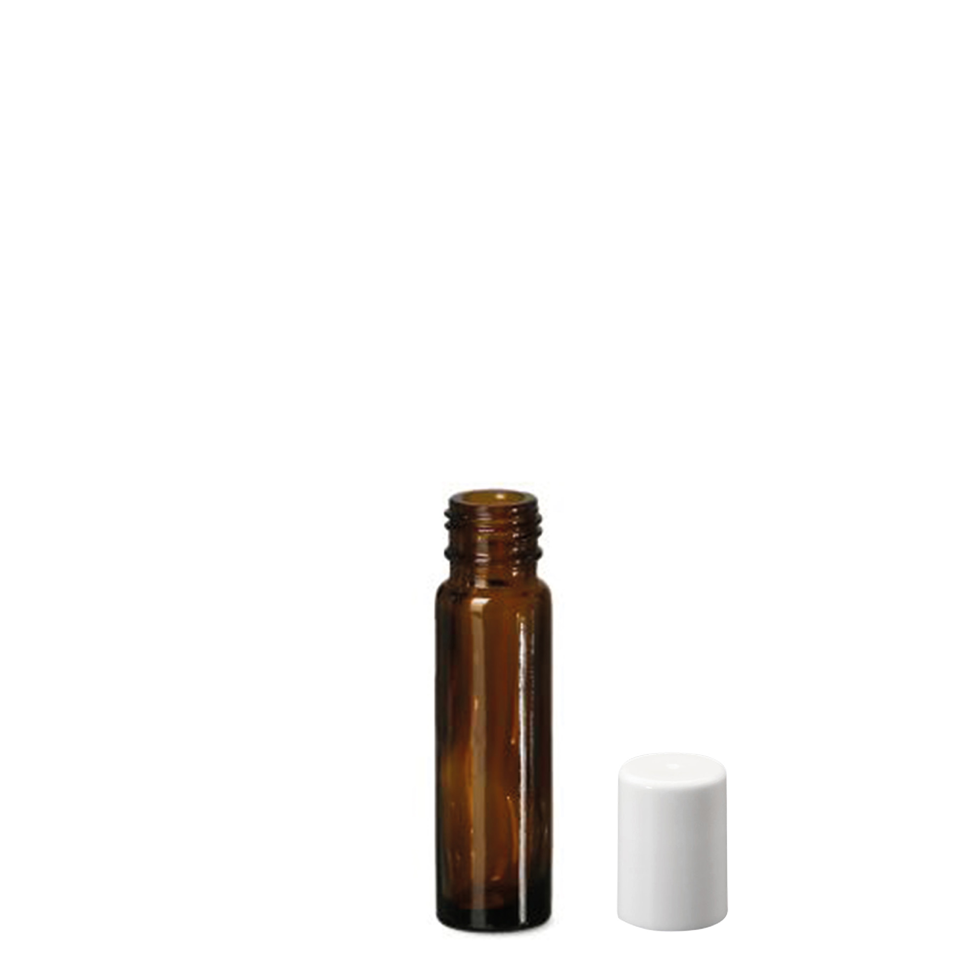 10 ml roll-onflesje, glas, bruin, opening: schroefdop 10 ml roll-onflesje, glas, bruin, opening: schroefdop