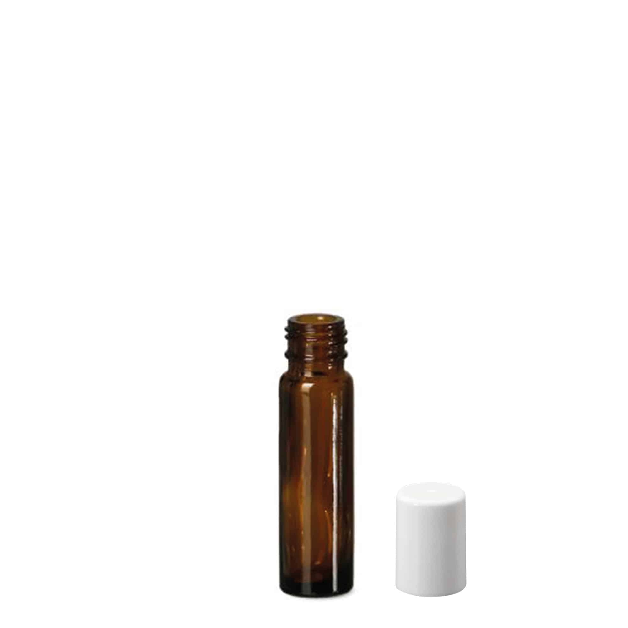 10 ml roll-onflesje, glas, bruin, opening: schroefdop