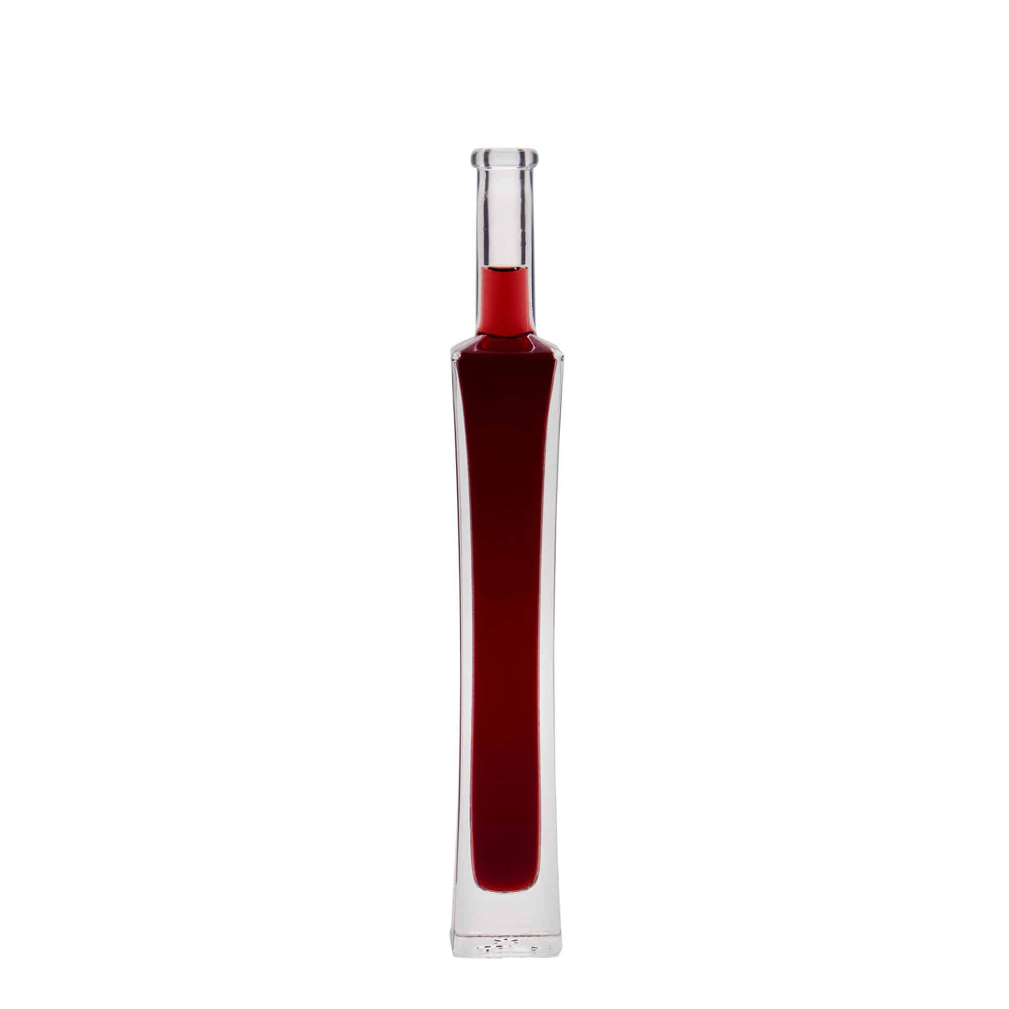Glazen fles 'Koko', 100 ml, vierkant, monding: kurk