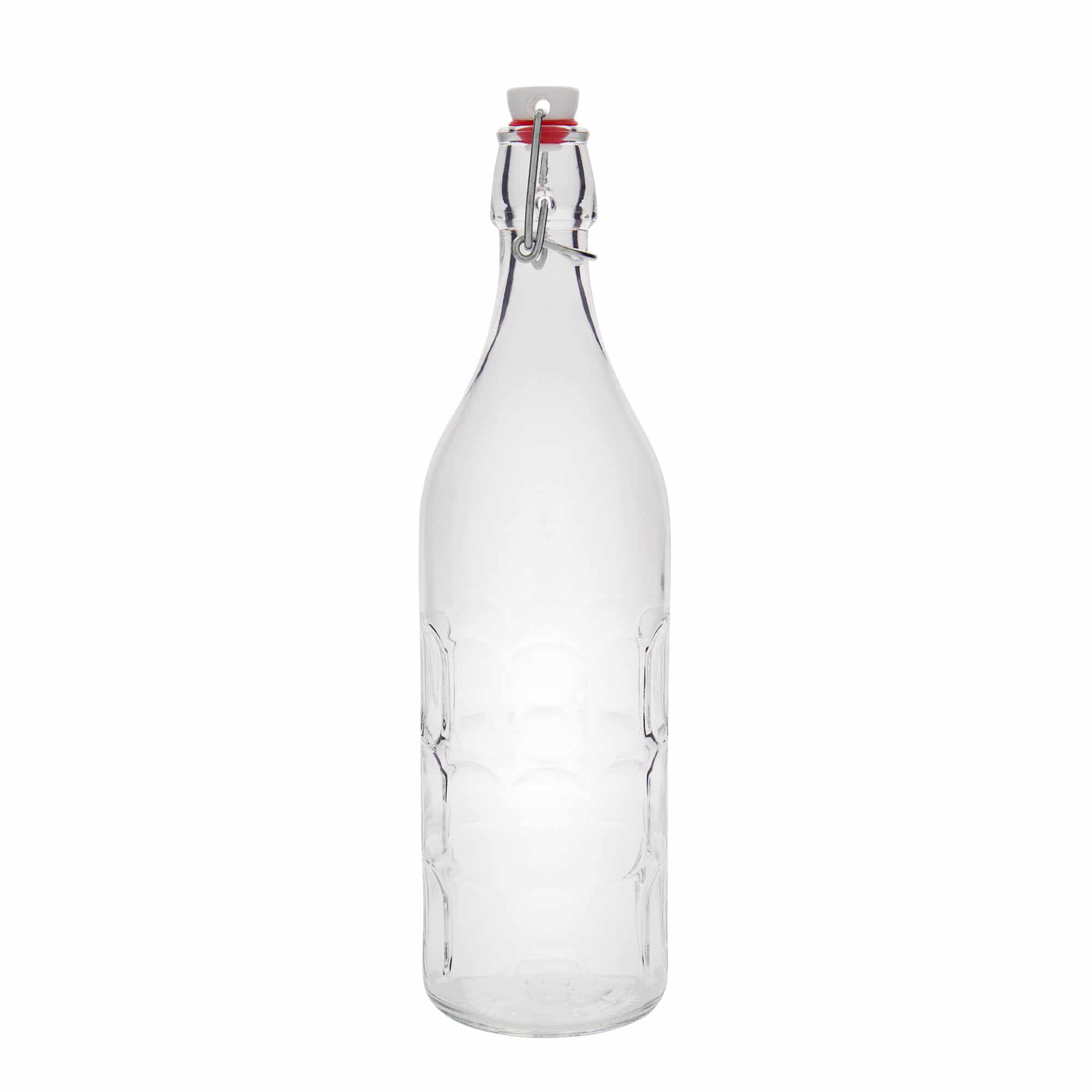 Glazen fles 'Moresca', 1000 ml, monding: beugelsluiting Glazen fles 'Moresca', 1000 ml, monding: beugelsluiting