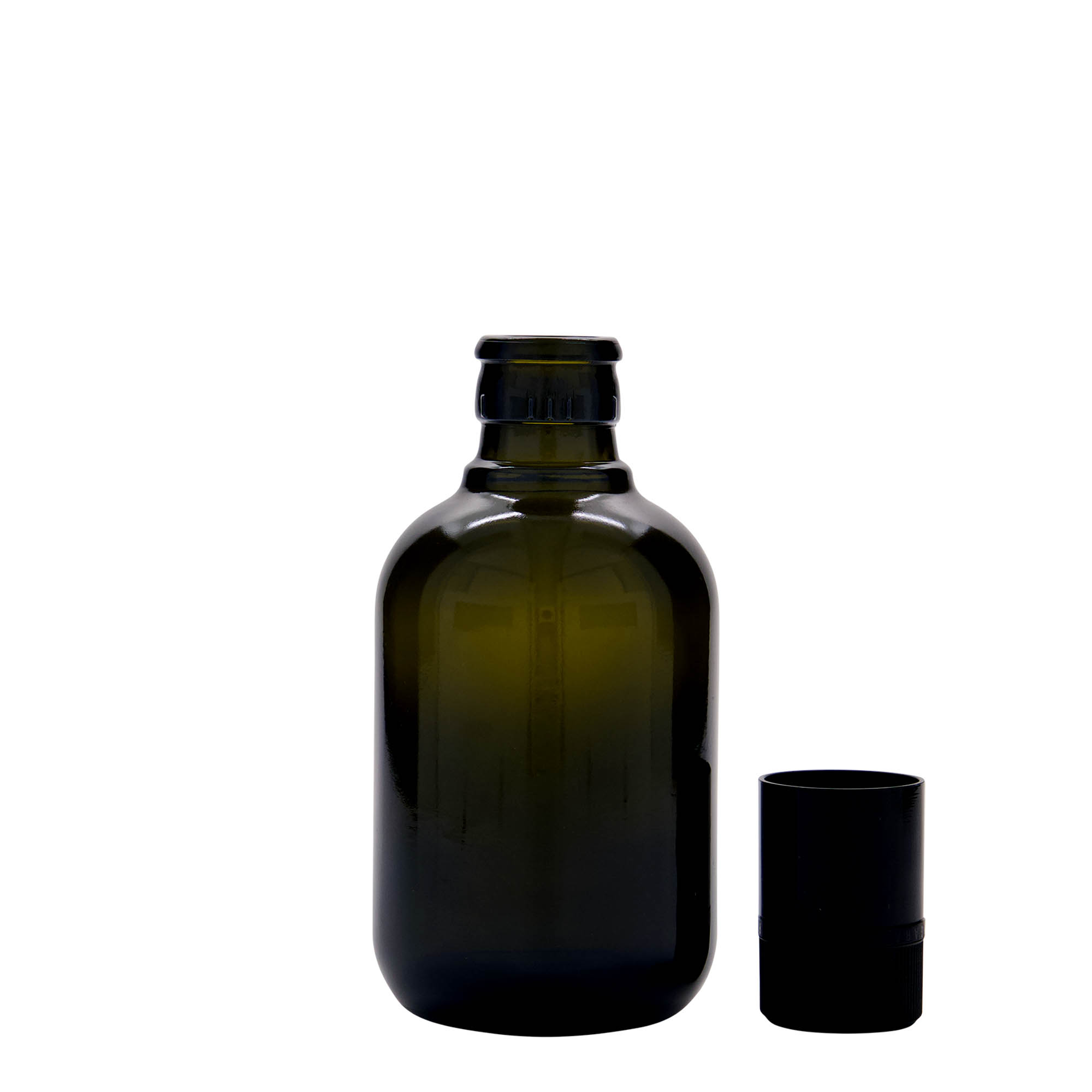 Azijn-/oliefles 'Biolio', 250 ml, glas, antiekgroen, monding: DOP