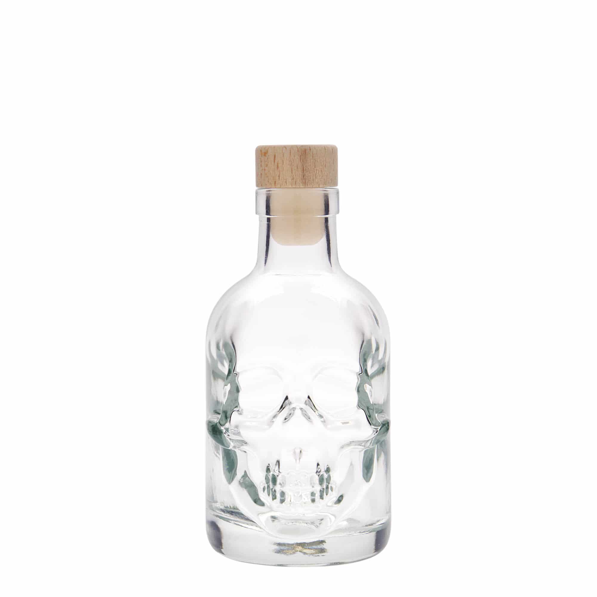 200 ml glazen fles 'Doodskop', opening: kurk