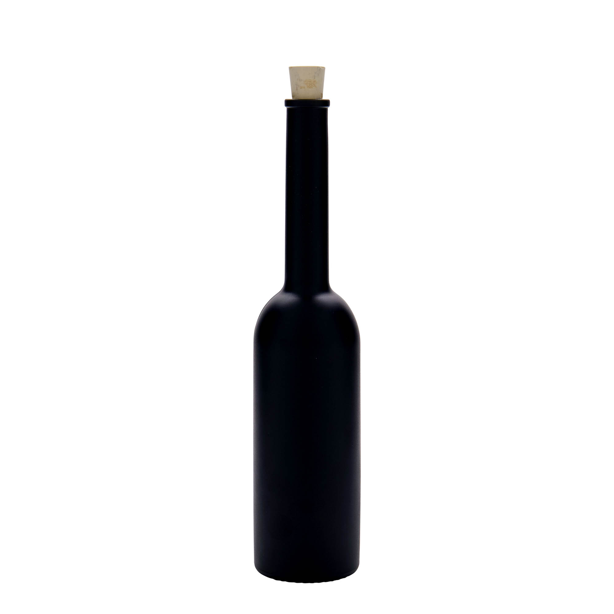 200 ml glazen fles 'Opera', zwart, opening: kurk 200 ml glazen fles 'Opera', zwart, opening: kurk