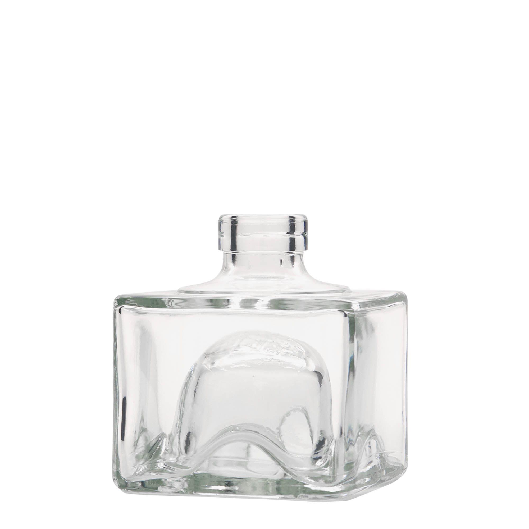 Glazen fles 'Cocolores', 200 ml, vierkant, monding: kurk