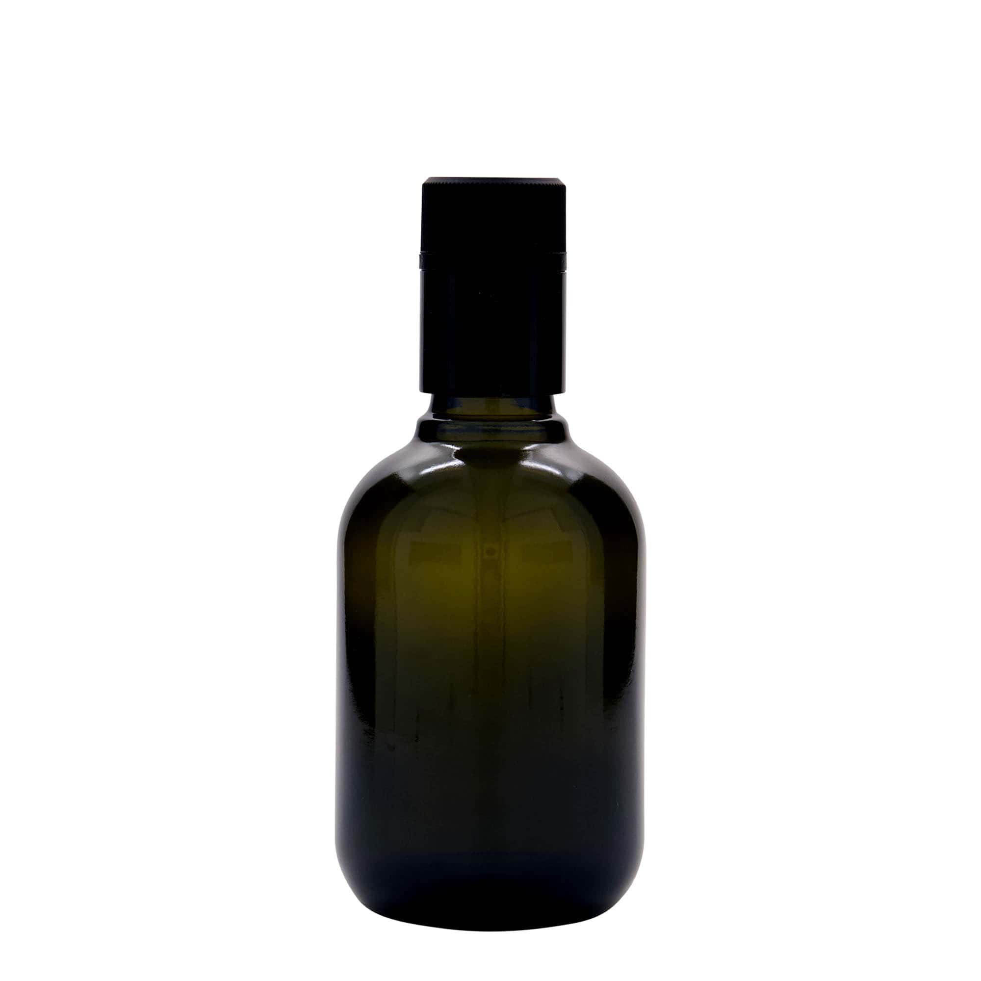 250 ml azijn-/olieflacon 'Biolio', glas, antiekgroen, hals: DOP