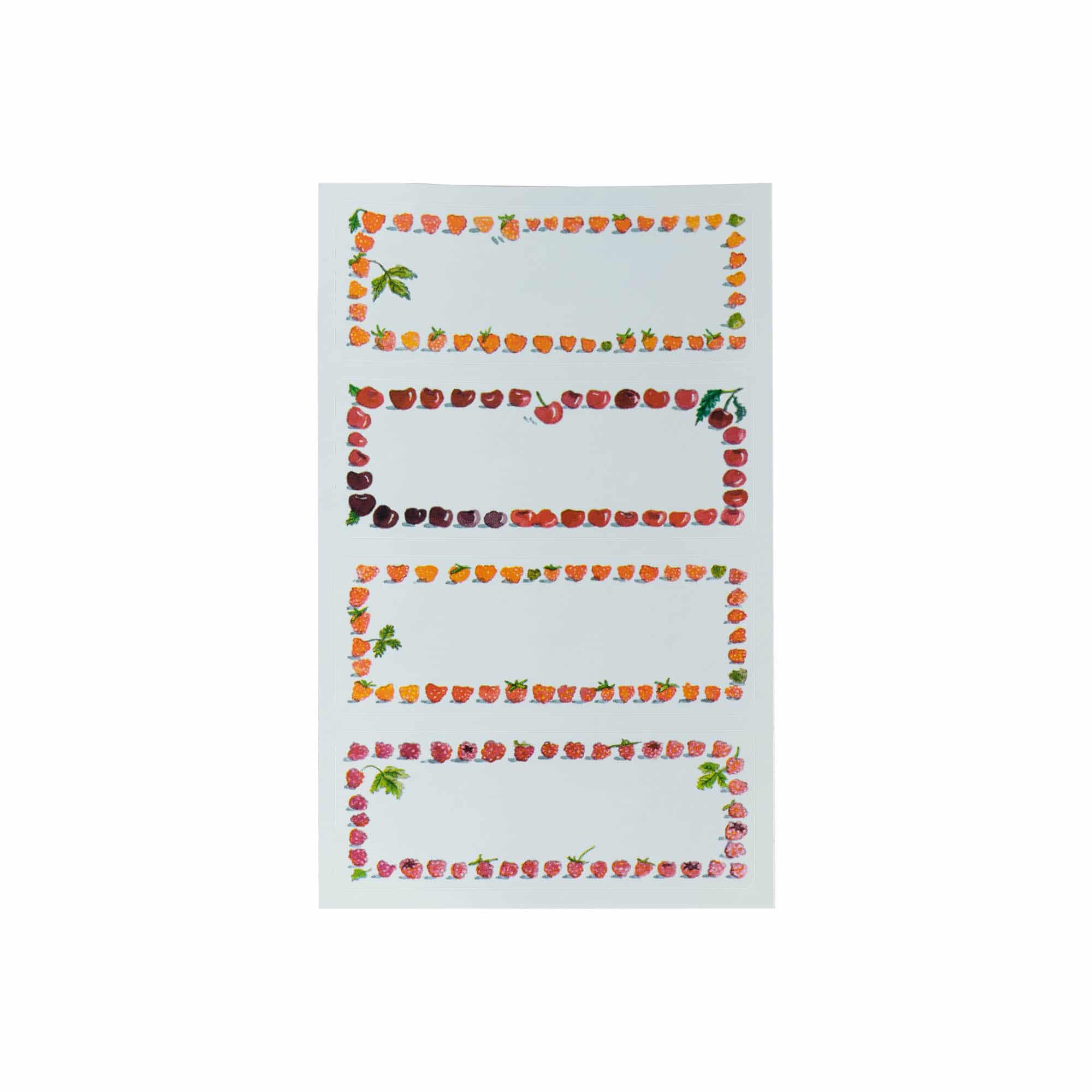 Zweckform etiketten 'Fruitkader', rechthoekig, papier, meerkleurig